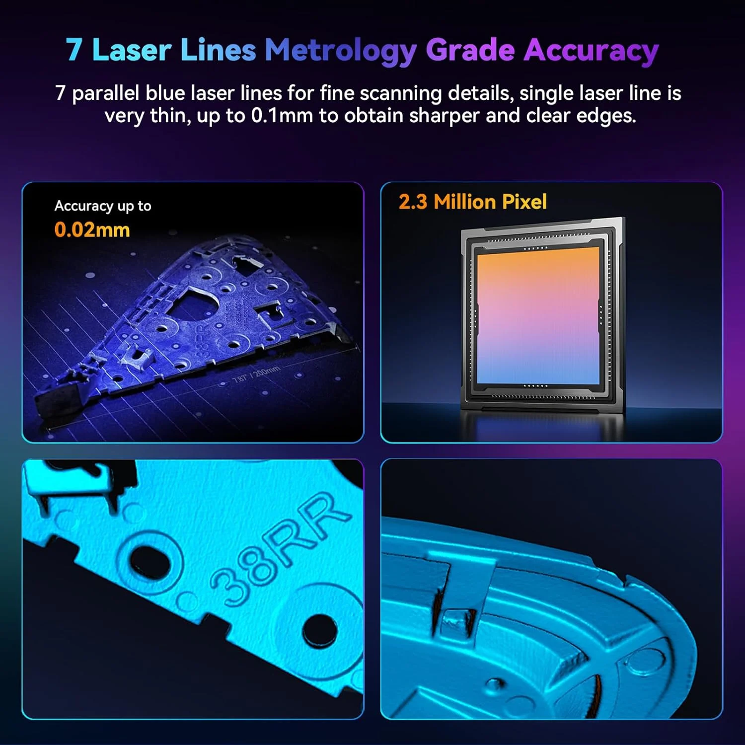 اسکنر سه بعدی Creality CR-Scan Raptor برای پرینت سه بعدی، اسکنر دستی ارتقا یافته با دقت 0.02 میلی متر، ردیابی ضد لرزش، سرعت اسکن تا 60 فریم در ثانیه برای اشیاء بین 5 تا 2000 میلی متر برای ویندوز و macOS اسکنر سه بعدی Creality CR-Scan Raptor برای پرینت سه بعدی، اسکنر دستی ارتقا یافته با دقت 0.02 میلی متر، ردیابی ضد لرزش، سرعت اسکن تا 60 فریم در ثانیه برای اشیاء بین 5 تا 2000 میلی متر برای ویندوز و macOS