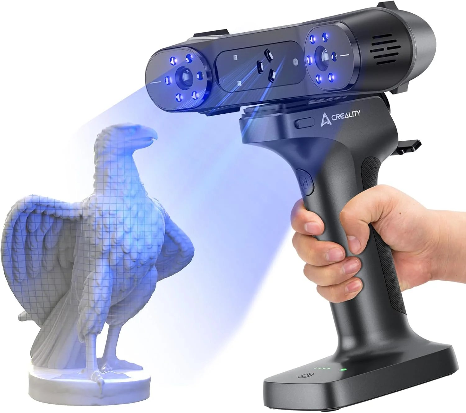 اسکنر سه بعدی Creality RaptorX، اسکنر لیزر آبی و NIR هیبریدی بی سیم برای چاپ سه بعدی، اسکنر صنعتی با دقت حجمی 0.02mm+0.06mm/m، انتقال و پردازش سریع داده از طریق WiFi 6 AX6000 اسکنر سه بعدی Creality RaptorX، اسکنر لیزر آبی و NIR هیبریدی بی سیم برای چاپ سه بعدی، اسکنر صنعتی با دقت حجمی 0.02mm+0.06mm/m، انتقال و پردازش سریع داده از طریق WiFi 6 AX6000