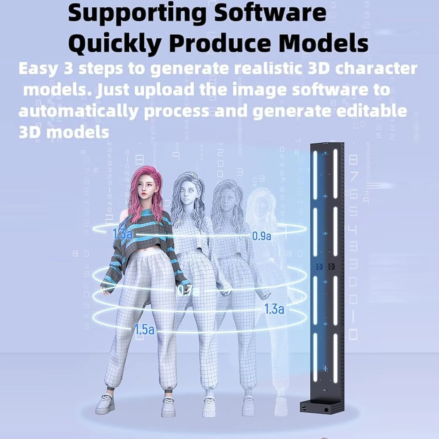 اسکنر سه بعدی سیستم استریو 6 لنز، اسکن تمام رنگی چرخان 360 درجه، اسکن تا 0.001 میلی متر، اسکن سریع 15 ثانیه ای، تنظیم 3 سرعت برای چاپ مدل سه بعدی، قطر دیسک 100 سانتی متر اسکنر سه بعدی سیستم استریو 6 لنز، اسکن تمام رنگی چرخان 360 درجه، اسکن تا 0.001 میلی متر، اسکن سریع 15 ثانیه ای، تنظیم 3 سرعت برای چاپ مدل سه بعدی، قطر دیسک 100 سانتی متر