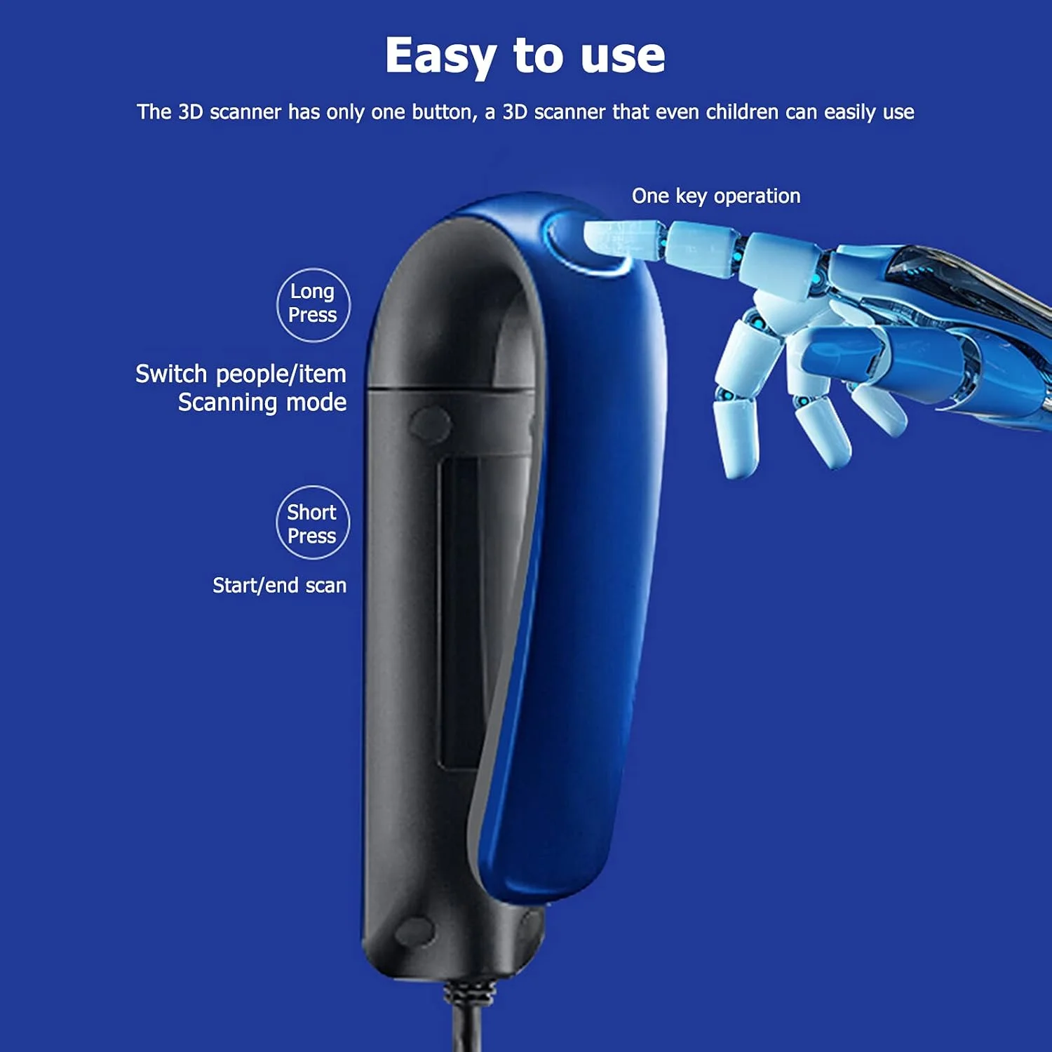 اسکنر مدلسازی سه بعدی TTGLRT، اسکنر سه بعدی دستی سازگار با خروجی چاپ، اسکنر مدلسازی سه بعدی 2.0، دقت بالا، USB Plug & Play اسکنر مدلسازی سه بعدی TTGLRT، اسکنر سه بعدی دستی سازگار با خروجی چاپ، اسکنر مدلسازی سه بعدی 2.0، دقت بالا، USB Plug & Play