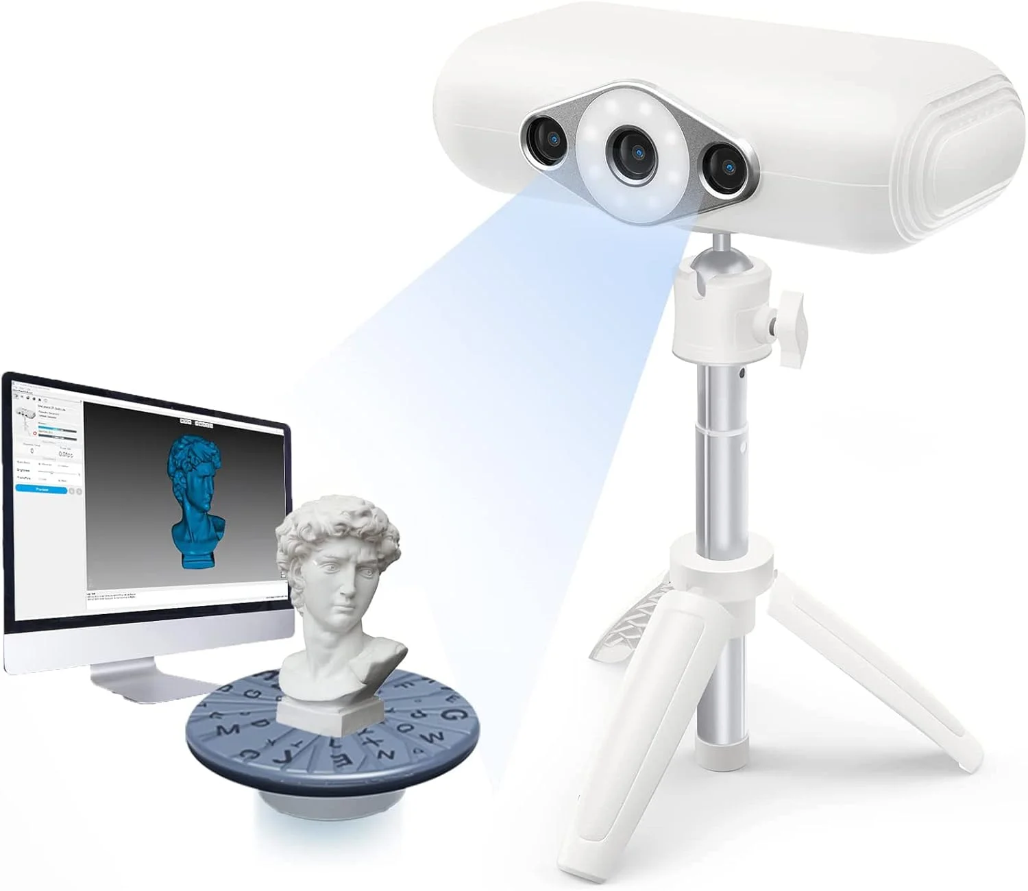 اسکنر سه بعدی حرفه ای برای پرینتر سه بعدی، دقت تا 0.05 میلی متر و سرعت اسکن 10 فریم در ثانیه، اسکن بدون مارکر، حالت اسکن دستی و اسکن اشیاء تیره اسکنر سه بعدی حرفه ای برای پرینتر سه بعدی، دقت تا 0.05 میلی متر و سرعت اسکن 10 فریم در ثانیه، اسکن بدون مارکر، حالت اسکن دستی و اسکن اشیاء تیره