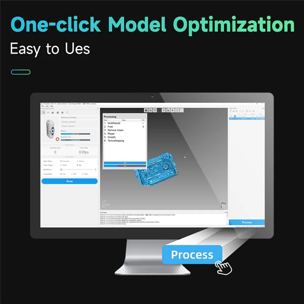 اسکنر سه بعدی حرفه ای BLOSSS، اسکنر سه بعدی قابل حمل برای پرینتر سه بعدی، دقت تا 0.05 میلی متر و سرعت اسکن 10 فریم در ثانیه، بدون نیاز به مارکر، حالت اسکن دستی و اسکن اشیاء تیره اسکنر سه بعدی حرفه ای BLOSSS، اسکنر سه بعدی قابل حمل برای پرینتر سه بعدی، دقت تا 0.05 میلی متر و سرعت اسکن 10 فریم در ثانیه، بدون نیاز به مارکر، حالت اسکن دستی و اسکن اشیاء تیره