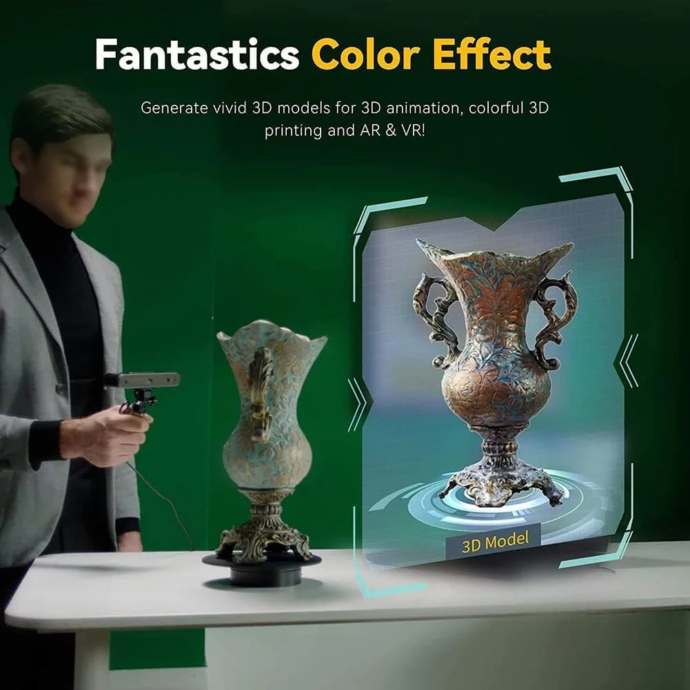 اسکنر سه بعدی دستی DISHENGZHEN با دقت 0.05 میلی متر، اسکنر سه بعدی قابل حمل برای چاپ سه بعدی رنگی، سرعت اسکن 10 فریم در ثانیه، پشتیبانی از موبایل و لپ تاپ با صفحه گردان دو محوره، اسکن صورت و بدن اسکنر سه بعدی دستی DISHENGZHEN با دقت 0.05 میلی متر، اسکنر سه بعدی قابل حمل برای چاپ سه بعدی رنگی، سرعت اسکن 10 فریم در ثانیه، پشتیبانی از موبایل و لپ تاپ با صفحه گردان دو محوره، اسکن صورت و بدن