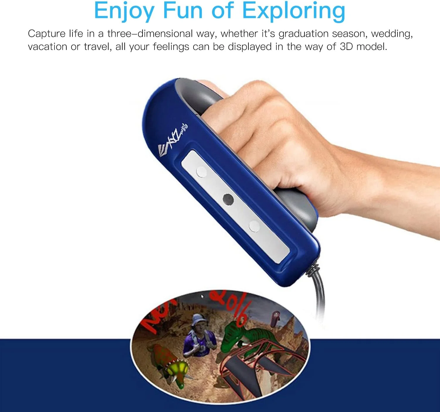 اسکنر سه بعدی رنگی دستی XYZprinting 2.0، اسکنر مدل سازی سه بعدی با دقت بالا، اتصال USB و پشتیبانی از خروجی OBJ/PLY/STL، سازگار با ویندوز و مک برای چاپ سه بعدی، طراحی صنعتی و مدل سازی اسکنر سه بعدی رنگی دستی XYZprinting 2.0، اسکنر مدل سازی سه بعدی با دقت بالا، اتصال USB و پشتیبانی از خروجی OBJ/PLY/STL، سازگار با ویندوز و مک برای چاپ سه بعدی، طراحی صنعتی و مدل سازی