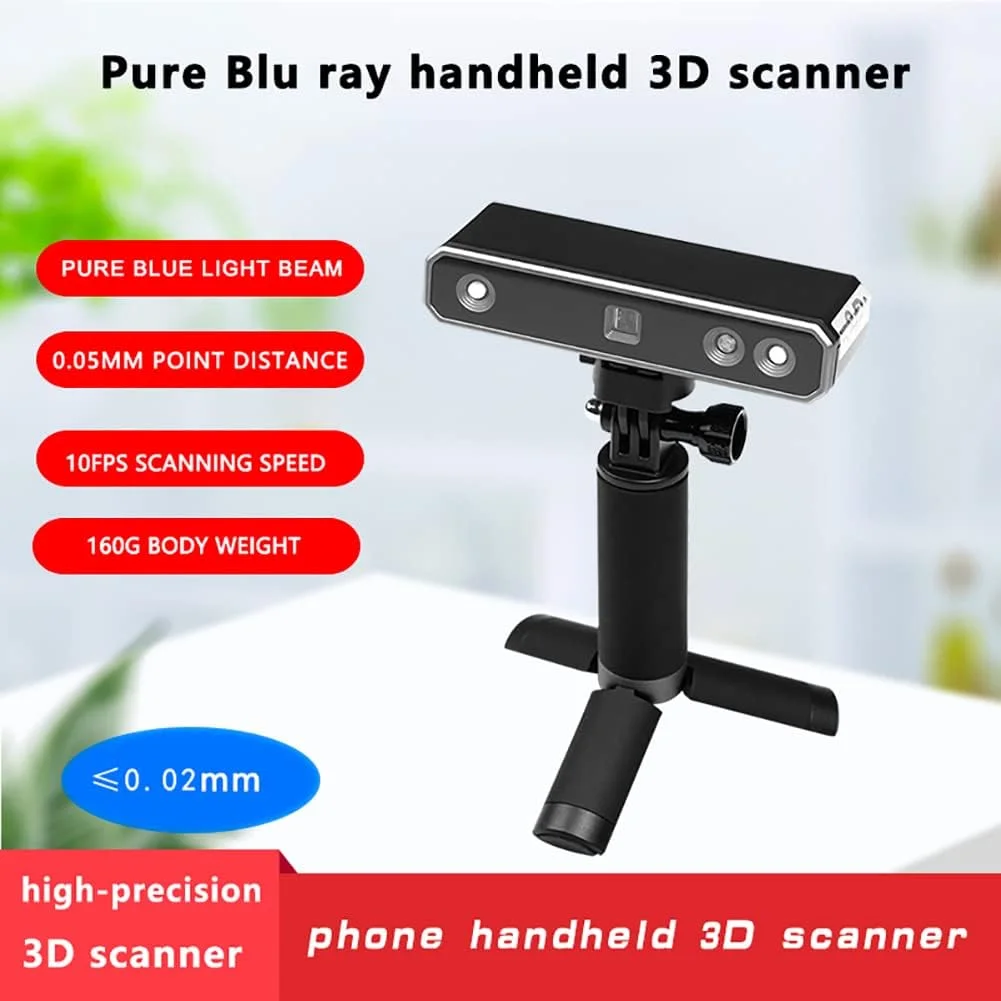 اسکنر سه بعدی دستی BLOSSS نور آبی صنعتی برای چاپ سه بعدی، دقت 0.02 میلی متر، سرعت اسکن 10 فریم بر ثانیه، اسکنر سه بعدی رومیزی برای چاپ سه بعدی رنگی، اسکن چهره و بدن اسکنر سه بعدی دستی BLOSSS نور آبی صنعتی برای چاپ سه بعدی، دقت 0.02 میلی متر، سرعت اسکن 10 فریم بر ثانیه، اسکنر سه بعدی رومیزی برای چاپ سه بعدی رنگی، اسکن چهره و بدن
