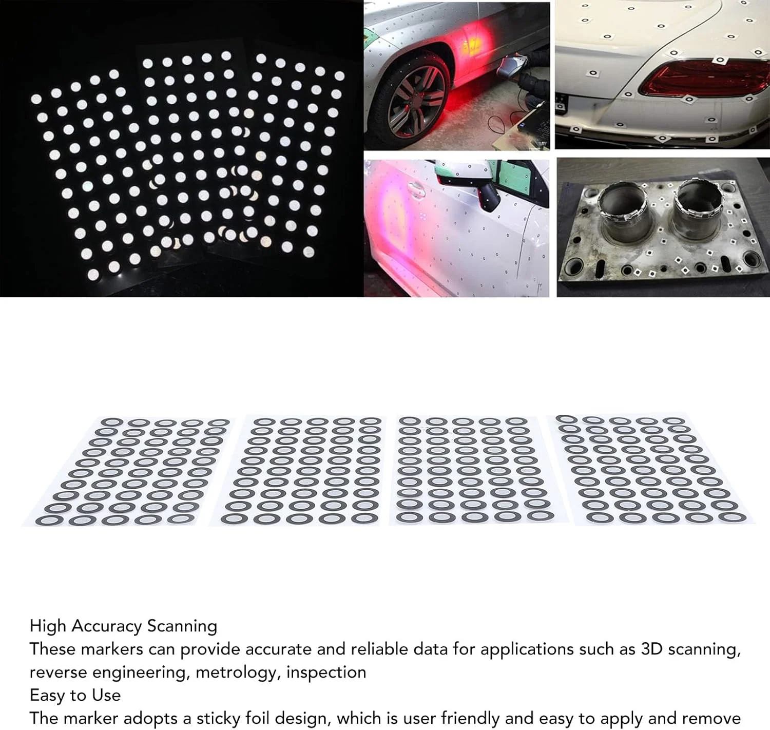 نشانگرهای اسکن سه بعدی 6 میلی متری برای اسکنر سه بعدی، نشانگرهای نقطه مرجع ردیابی سه بعدی برای اسکن سه بعدی، برای ردیابی نوری دقیق و اسکن سه بعدی، 500 عدد نشانگرهای اسکن سه بعدی 6 میلی متری برای اسکنر سه بعدی، نشانگرهای نقطه مرجع ردیابی سه بعدی برای اسکن سه بعدی، برای ردیابی نوری دقیق و اسکن سه بعدی، 500 عدد