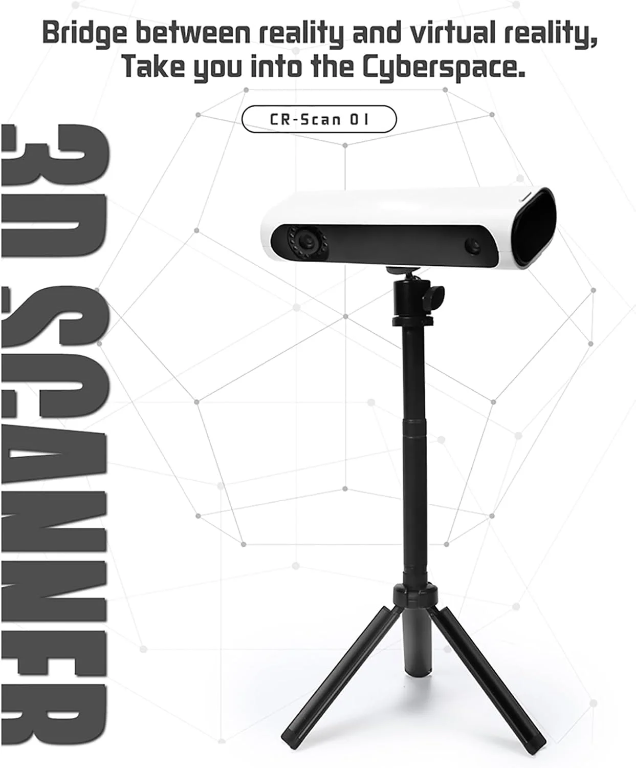 اسکنر سه بعدی ارتقا یافته [2023] دستی برای چاپ سه بعدی، اسکنر مدل سه بعدی با دقت 0.1 میلی متر و سرعت اسکن 10 فریم در ثانیه، اسکن سه بعدی تمام رنگی برای هنر و طراحی