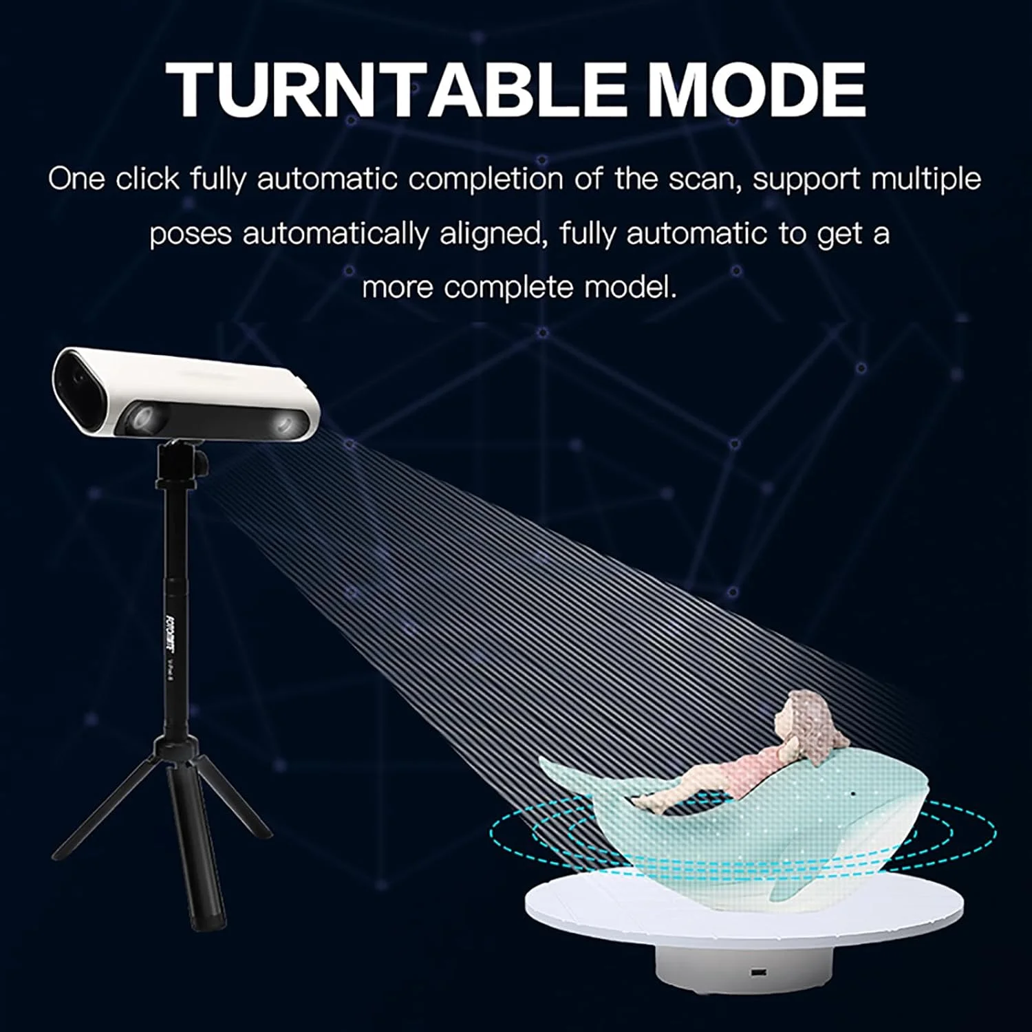 اسکنر سه بعدی ارتقا یافته [2023] دستی برای چاپ سه بعدی، اسکنر مدل سه بعدی با دقت 0.1 میلی متر و سرعت اسکن 10 فریم در ثانیه، اسکن سه بعدی تمام رنگی برای هنر و طراحی