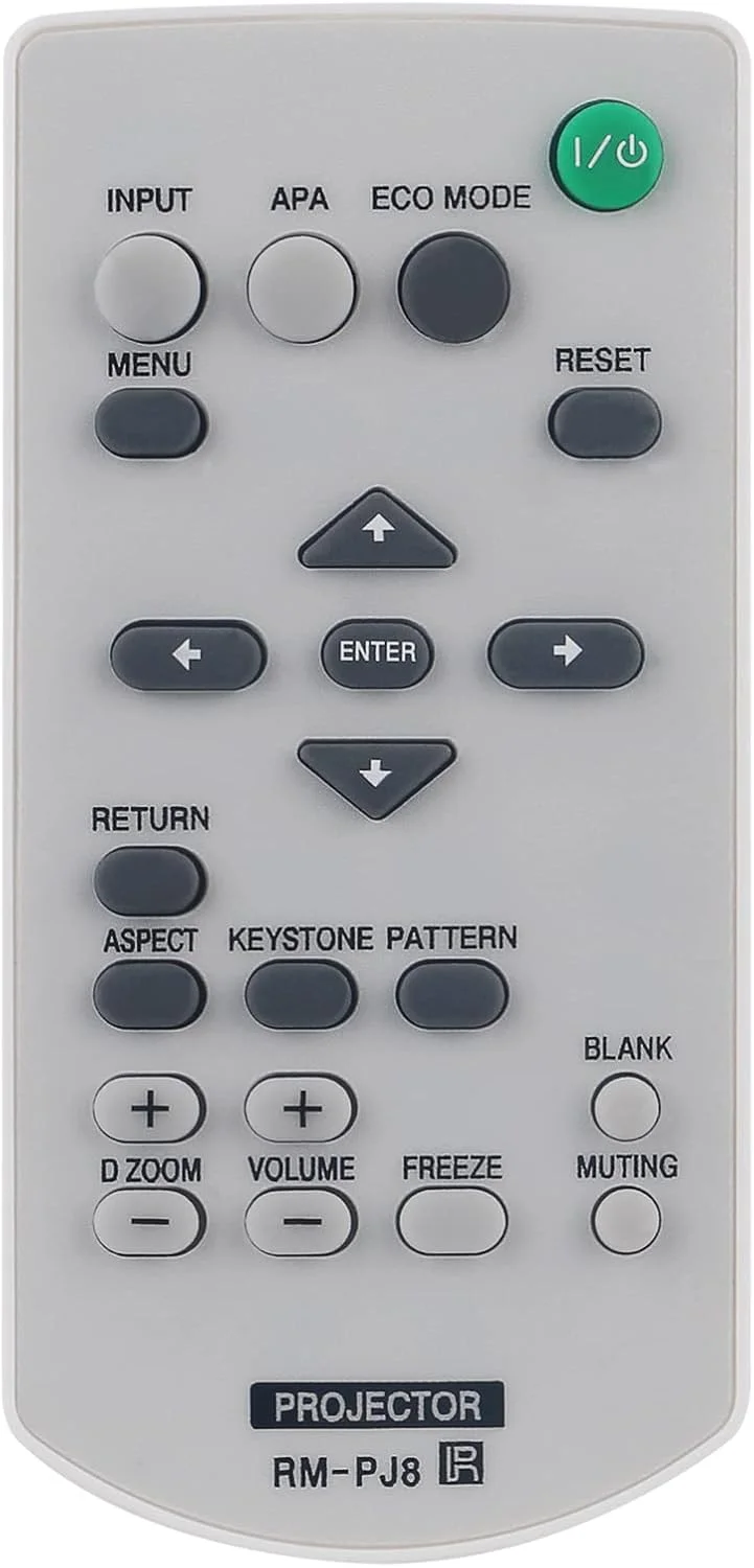 ریموت کنترل جایگزین RM-PJ8 برای پروژکتورهای سونی مدل های VPL-EX2 ES3 ES7 EX50 EW50 EX100 EX130 VPL-EX345 VPL-PXZ10 VPL-CX63 VPL-CX70 VPL-CX71 VPL-CX80 VPL-EX10 VPL-EX175 VPL-EX121 VPL-EX146 VPL-EX7 VPL-ES1 VPL-ES2 ریموت کنترل جایگزین RM-PJ8 برای پروژکتورهای سونی مدل های VPL-EX2 ES3 ES7 EX50 EW50 EX100 EX130 VPL-EX345 VPL-PXZ10 VPL-CX63 VPL-CX70 VPL-CX71 VPL-CX80 VPL-EX10 VPL-EX175 VPL-EX121 VPL-EX146 VPL-EX7 VPL-ES1 VPL-ES2