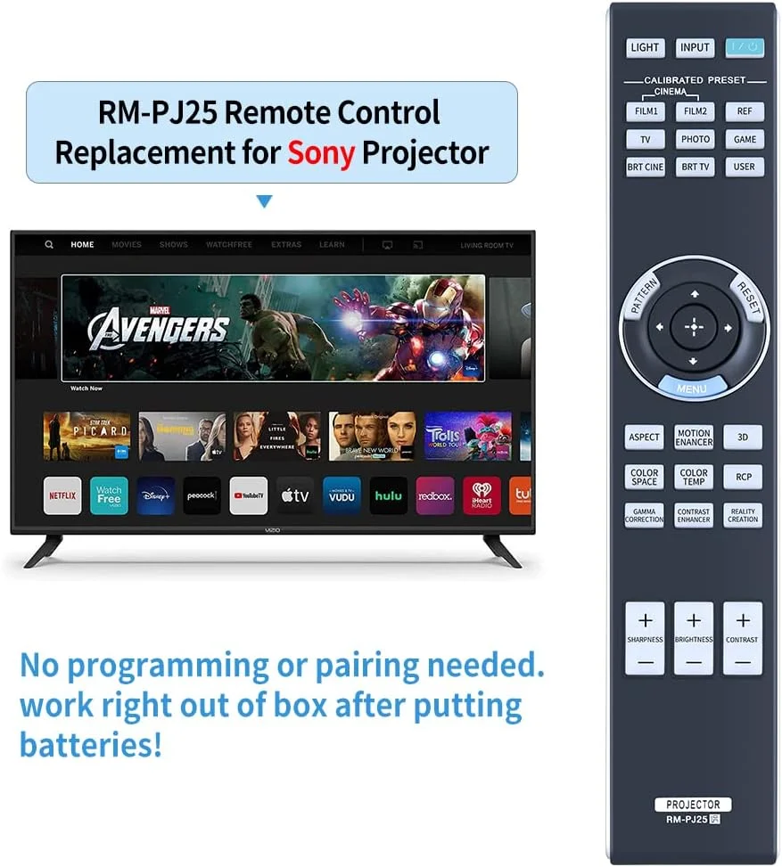 ریموت کنترل جایگزین RM-PJ25 سازگار با پروژکتور سونی VPL-HW30ES VPL-HW40ES VPL-HW45ES VPL-HW50ES VPL-HW55ES VPL-HW65ES VPL-VW285ES VPL-VW350ES VPL-VW365ES VPL-VW500ES VPL-VZ1000 ریموت کنترل جایگزین RM-PJ25 سازگار با پروژکتور سونی VPL-HW30ES VPL-HW40ES VPL-HW45ES VPL-HW50ES VPL-HW55ES VPL-HW65ES VPL-VW285ES VPL-VW350ES VPL-VW365ES VPL-VW500ES VPL-VZ1000