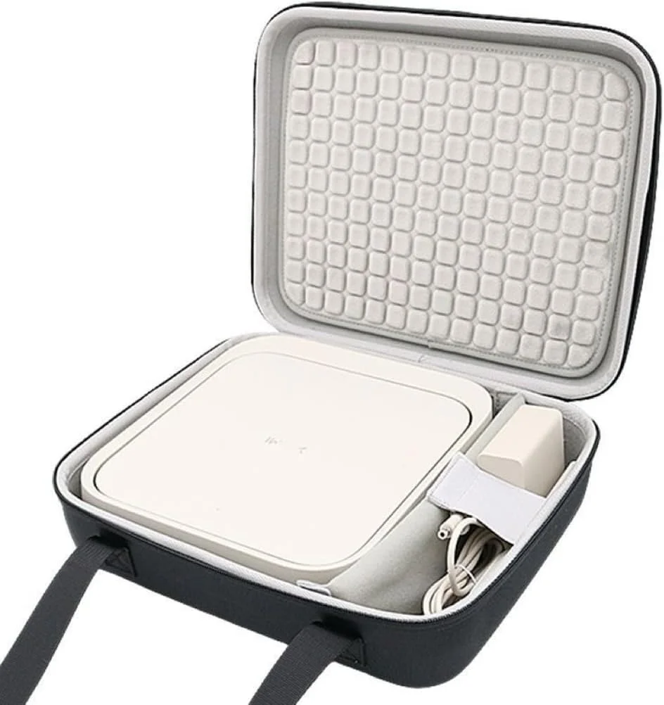 کیف حمل سخت روکیبلو برای پروژکتور جدید XGIMI Elfin Flip 2024 و پایه پروژکتور چند زاویه ای، ضد آب، ضد ضربه با فضای جداگانه (کیف سخت مشکی)