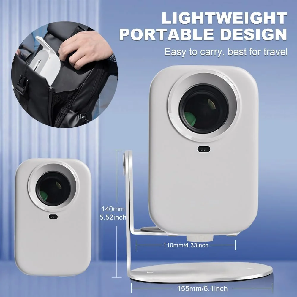 پایه رومیزی مینی پروژکتور Salange، پایه فلزی سفید رنگ پروژکتور با قابلیت چرخش 360 درجه، پایه دیواری پروژکتور با پیچ 1/4 اینچی سازگاری جهانی برای اکثر پروژکتورها برای سینمای خانگی/فضای باز پایه رومیزی مینی پروژکتور Salange، پایه فلزی سفید رنگ پروژکتور با قابلیت چرخش 360 درجه، پایه دیواری پروژکتور با پیچ 1/4 اینچی سازگاری جهانی برای اکثر پروژکتورها برای سینمای خانگی/فضای باز