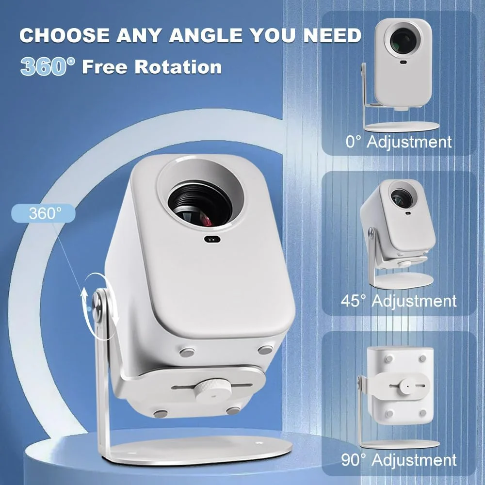 پایه رومیزی مینی پروژکتور Salange، پایه فلزی سفید رنگ پروژکتور با قابلیت چرخش 360 درجه، پایه دیواری پروژکتور با پیچ 1/4 اینچی سازگاری جهانی برای اکثر پروژکتورها برای سینمای خانگی/فضای باز پایه رومیزی مینی پروژکتور Salange، پایه فلزی سفید رنگ پروژکتور با قابلیت چرخش 360 درجه، پایه دیواری پروژکتور با پیچ 1/4 اینچی سازگاری جهانی برای اکثر پروژکتورها برای سینمای خانگی/فضای باز