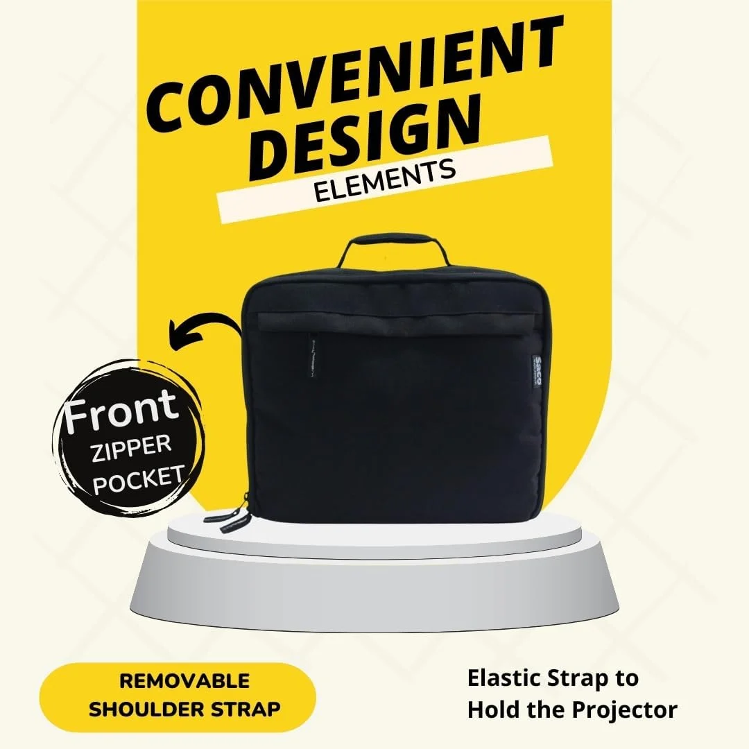 کیف حمل پروژکتور ساکو، کیف حمل مسافرتی قابل حمل سازگار با پروژکتورهای E Gate K9 Pro Max | E Gate S9 Pro | E Gate O9 Zen | دارای بند شانه ای قابل تنظیم و پد دار - مشکی کیف حمل پروژکتور ساکو، کیف حمل مسافرتی قابل حمل سازگار با پروژکتورهای E Gate K9 Pro Max | E Gate S9 Pro | E Gate O9 Zen | دارای بند شانه ای قابل تنظیم و پد دار - مشکی