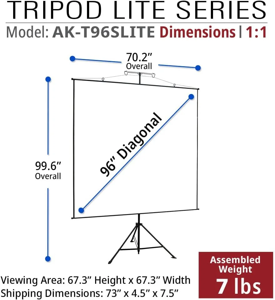 پرده نمایش پروژکتور قابل حمل 96 اینچی آکیا با پایه سه پایه 4:3 16:9 8K 4K HD مشکی، قابل نصب روی دیوار، به همراه کیف، مناسب برای فیلم، سینمای خانگی، دفتر کار مدل AK-T96SLITE پرده نمایش پروژکتور قابل حمل 96 اینچی آکیا با پایه سه پایه 4:3 16:9 8K 4K HD مشکی، قابل نصب روی دیوار، به همراه کیف، مناسب برای فیلم، سینمای خانگی، دفتر کار مدل AK-T96SLITE