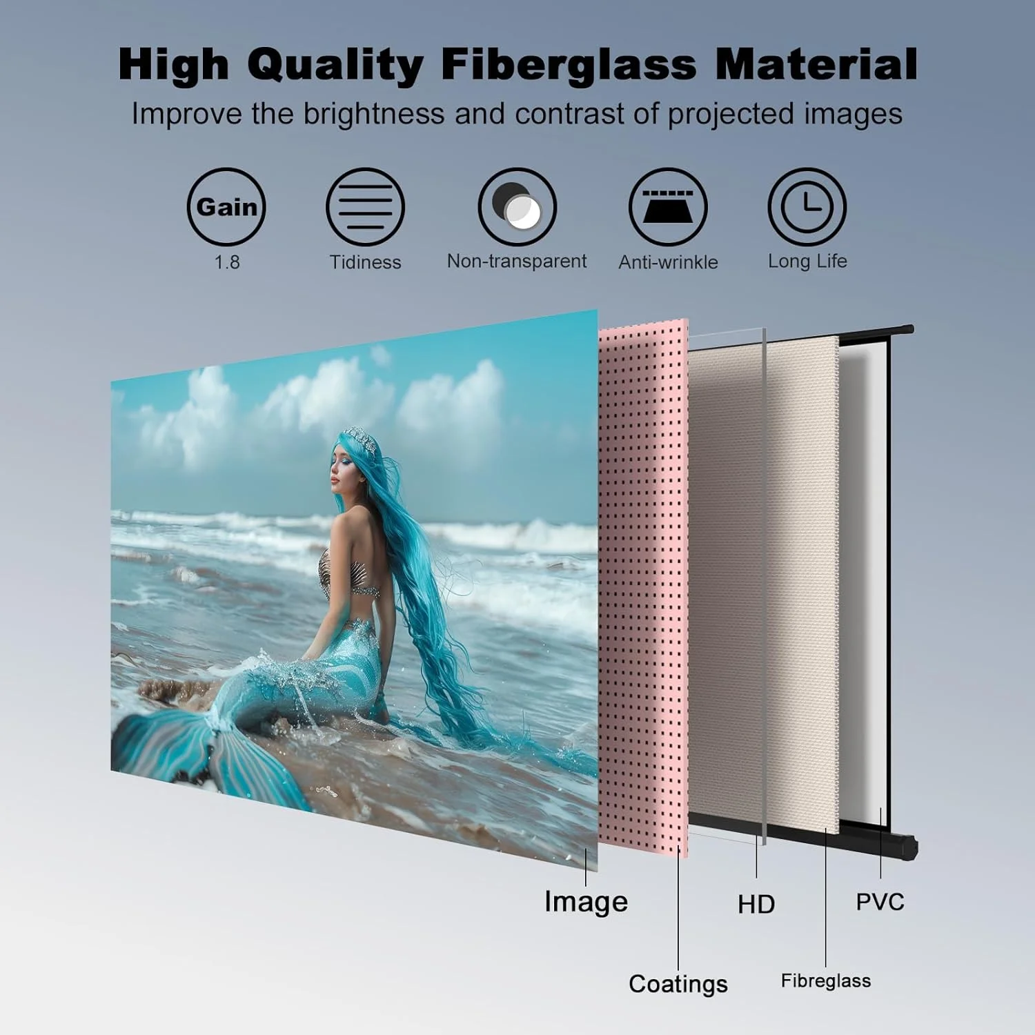 پرده نمایش پروژکتور بیرونی با پایه سه پایه، پرده نمایش پروژکتور قابل حمل جمع شونده داخلی، 60 اینچ 16:9 با کیف حمل برای شب های فیلم در حیاط خلوت سینمای خانگی پرده نمایش پروژکتور بیرونی با پایه سه پایه، پرده نمایش پروژکتور قابل حمل جمع شونده داخلی، 60 اینچ 16:9 با کیف حمل برای شب های فیلم در حیاط خلوت سینمای خانگی