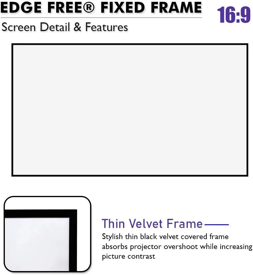 پرده نمایش ثابت بدون حاشیه آکیا، 100 اینچ، نسبت تصویر 16:9، آماده برای 8K، 4K Ultra HD و 3D، مدل CINEWHITE UHD-B، مناسب برای فیلم، ویدئو و سینمای خانگی، مدل AK-NB100H1 پرده نمایش ثابت بدون حاشیه آکیا، 100 اینچ، نسبت تصویر 16:9، آماده برای 8K، 4K Ultra HD و 3D، مدل CINEWHITE UHD-B، مناسب برای فیلم، ویدئو و سینمای خانگی، مدل AK-NB100H1