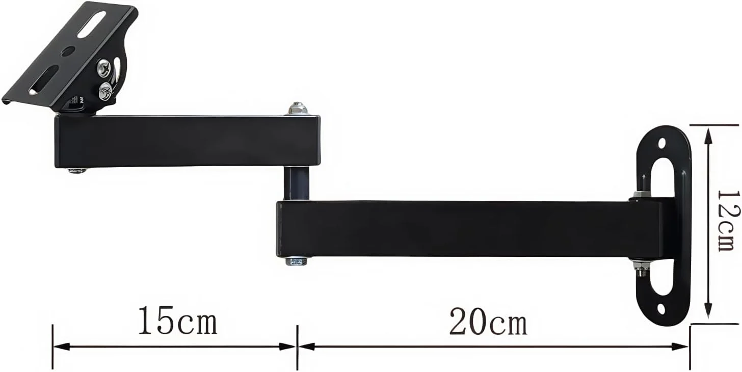 پایه دوربین مداربسته بازویی بلند | پایه گوشه چرخان 180 درجه | نگهدارنده پروژکتور یونیورسال | پایه دیواری فلزی برای دوربین مداربسته، بلندگوها، پروژکتورها | رنگ مشکی (5.9"+7.87" نوک اردکی) پایه دوربین مداربسته بازویی بلند | پایه گوشه چرخان 180 درجه | نگهدارنده پروژکتور یونیورسال | پایه دیواری فلزی برای دوربین مداربسته، بلندگوها، پروژکتورها | رنگ مشکی (5.9"+7.87" نوک اردکی)