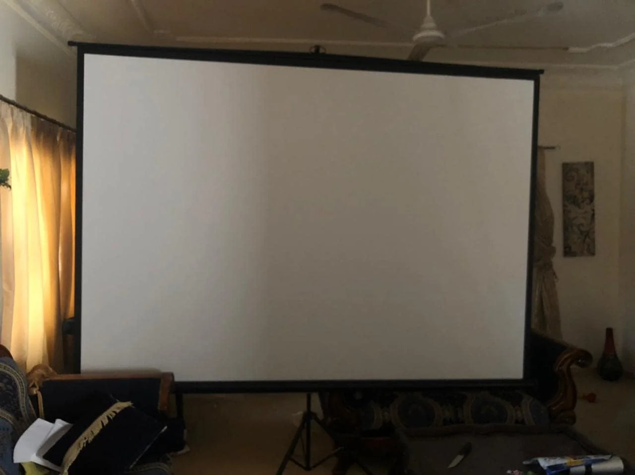 پایه نمایشگر، 120 اینچ 4:3، پایه تاشو سبک وزن، دستی، پرده نمایش فیلم سینمای خانگی، آماده برای 4K / 8K Ultra HDR 3D، طراحی بدون چروک پایه نمایشگر، 120 اینچ 4:3، پایه تاشو سبک وزن، دستی، پرده نمایش فیلم سینمای خانگی، آماده برای 4K / 8K Ultra HDR 3D، طراحی بدون چروک