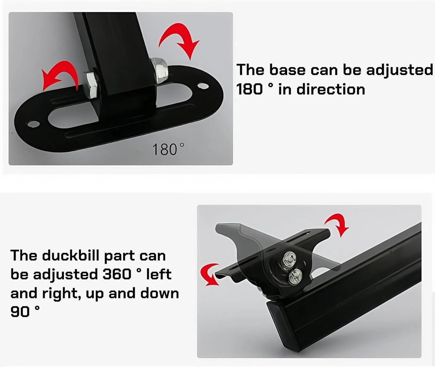 پایه دوربین مداربسته بازویی بلند | پایه گوشه چرخان 180 درجه | نگهدارنده پروژکتور یونیورسال | پایه دیواری فلزی برای دوربین مداربسته، بلندگوها، پروژکتورها | رنگ مشکی (5.9"+7.87" نوک اردکی) پایه دوربین مداربسته بازویی بلند | پایه گوشه چرخان 180 درجه | نگهدارنده پروژکتور یونیورسال | پایه دیواری فلزی برای دوربین مداربسته، بلندگوها، پروژکتورها | رنگ مشکی (5.9"+7.87" نوک اردکی)