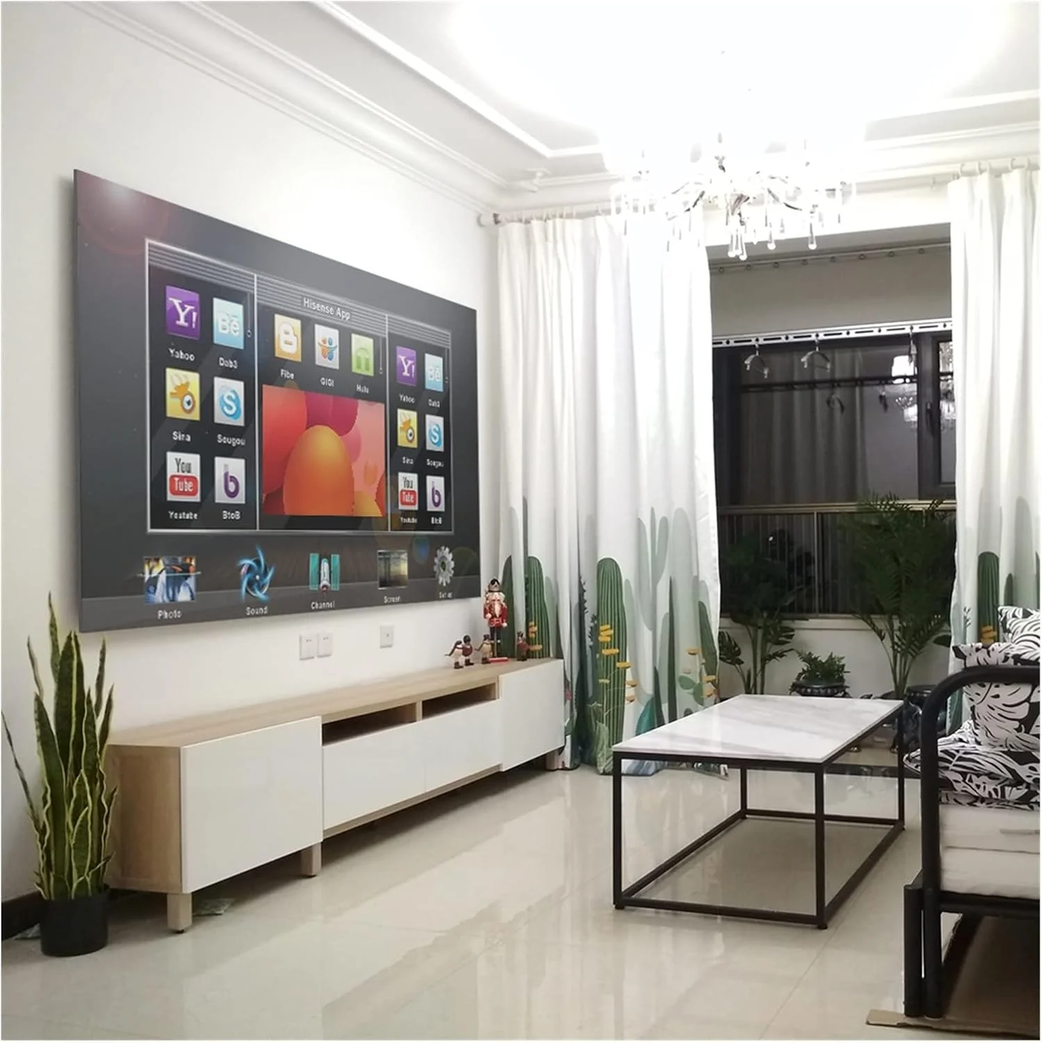 پرده نمایش پروژکتور SJHDKLW در اندازه های 72 اینچ، 84 اینچ، 100 اینچ، 120 اینچ و 130 اینچ، از جنس پارچه بازتابنده، افزایش روشنایی برای سینمای خانگی (84 اینچ) پرده نمایش پروژکتور SJHDKLW در اندازه های 72 اینچ، 84 اینچ، 100 اینچ، 120 اینچ و 130 اینچ، از جنس پارچه بازتابنده، افزایش روشنایی برای سینمای خانگی (84 اینچ)