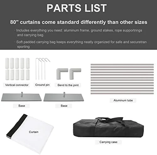 پرده نمایش پروژکتور SKERELL با پایه 80 اینچی قابل حمل، پرده نمایش فیلم 16:9 4K HD با کیف حمل برای سینمای خانگی داخلی و خارجی، حیاط خلوت و مسافرت پرده نمایش پروژکتور SKERELL با پایه 80 اینچی قابل حمل، پرده نمایش فیلم 16:9 4K HD با کیف حمل برای سینمای خانگی داخلی و خارجی، حیاط خلوت و مسافرت