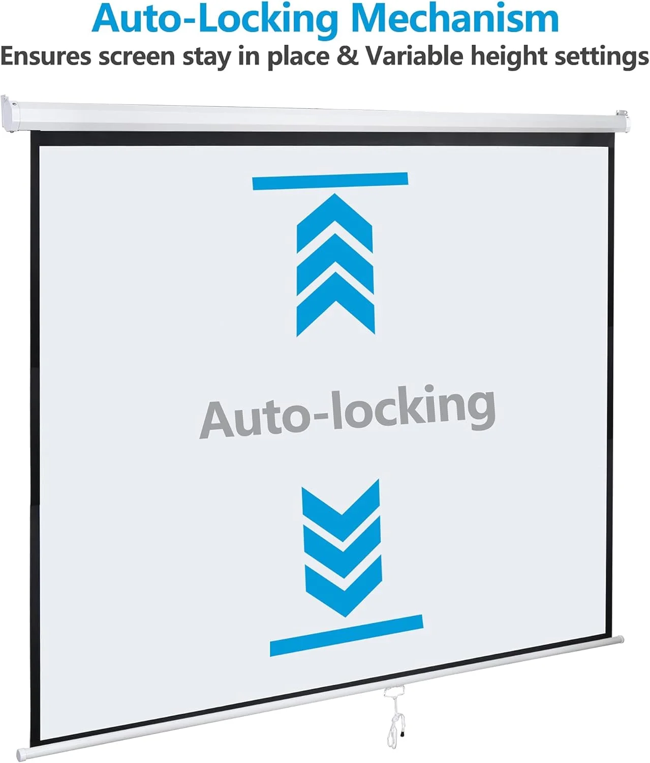 پرده نمایش پروژکتور دستی 120 اینچی Smartxchoices HD با نسبت تصویر 1:1، قفل خودکار، ضد چروک، مناسب برای سینمای خانگی، دفتر کار، نصب دیواری و سقفی، با قابلیت کشش و جمع شدن، بهرهوری 1.1، سفید مات، اندازه تصویر: 84 x 84 اینچ پرده نمایش پروژکتور دستی 120 اینچی Smartxchoices HD با نسبت تصویر 1:1، قفل خودکار، ضد چروک، مناسب برای سینمای خانگی، دفتر کار، نصب دیواری و سقفی، با قابلیت کشش و جمع شدن، بهرهوری 1.1، سفید مات، اندازه تصویر: 84 x 84 اینچ