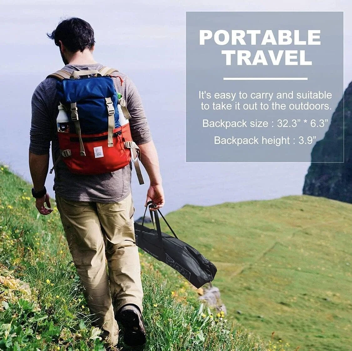 پرده نمایش پروژکتور با پایه 100 اینچ، پرده نمایش قابل حمل 16:9 4K HD برای نمایش های جلو و عقب، به همراه کیف حمل برای سینمای خانگی داخلی و خارجی، حیاط خلوت و مسافرت