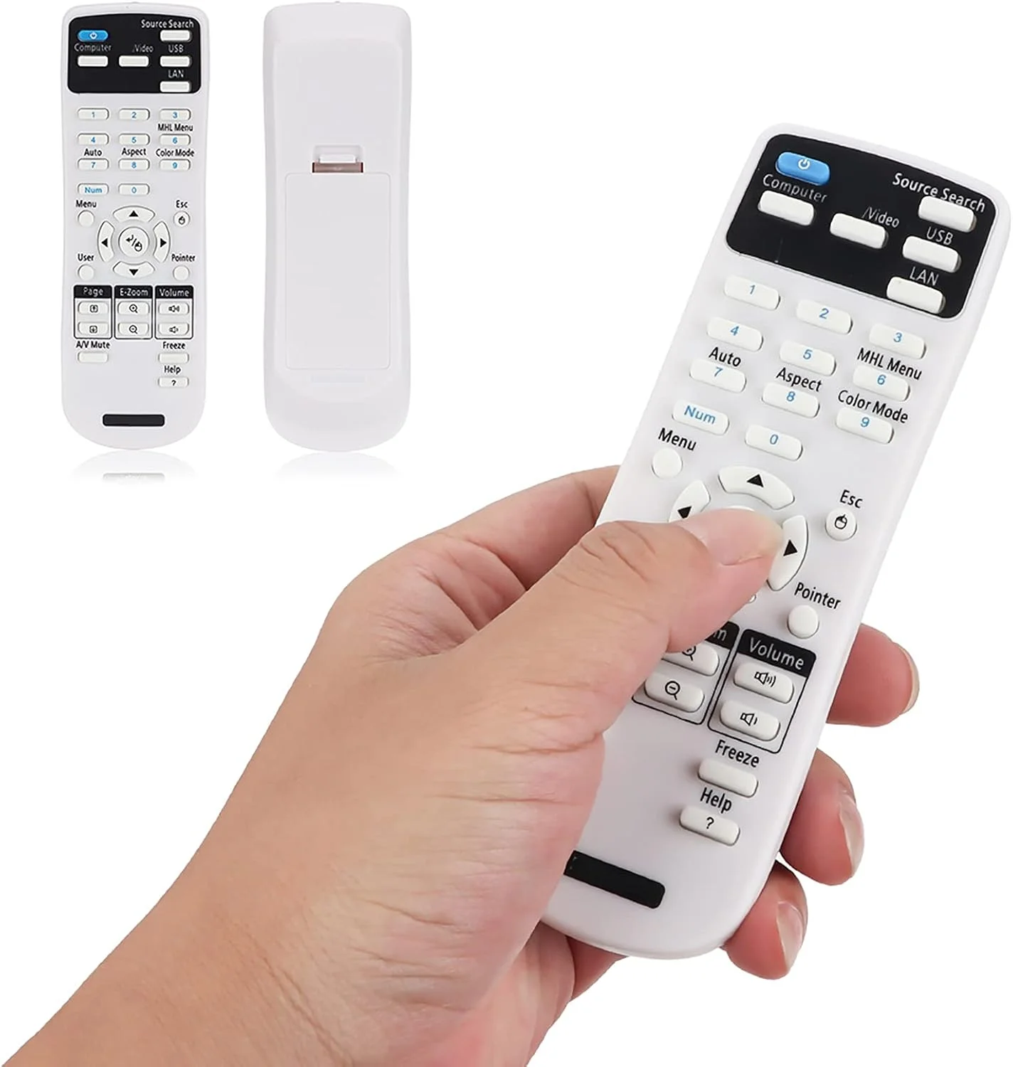 ریموت کنترل پروژکتور Sorandy، جایگزین کنترلر پروژکتور قابل حمل برای EX3220، EX5220، EX6220، EX7220، 725HD ریموت کنترل پروژکتور Sorandy، جایگزین کنترلر پروژکتور قابل حمل برای EX3220، EX5220، EX6220، EX7220، 725HD