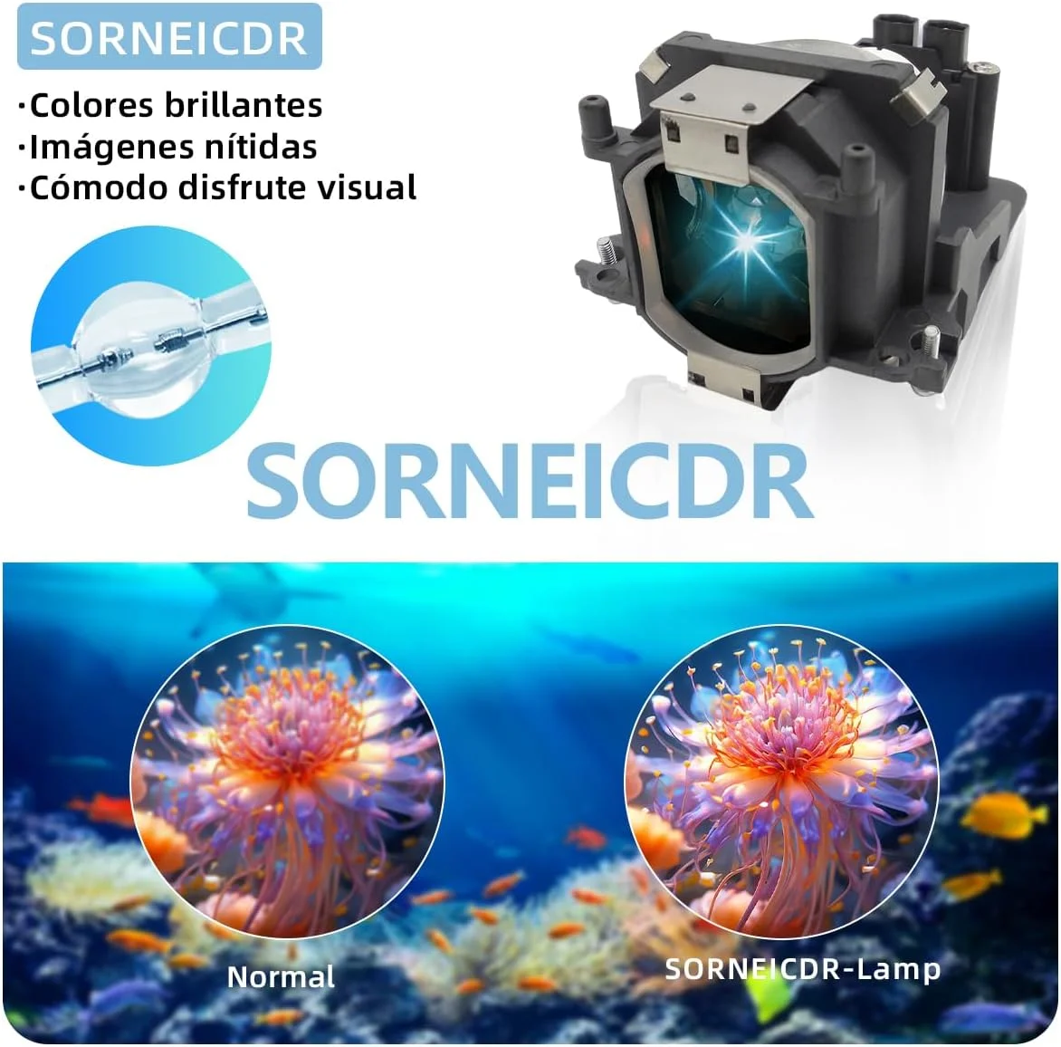 لامپ پروژکتور سورنیکدر مدل LMP-H130 مناسب برای پروژکتورهای سونی VPL-HS50، VPL-HS51، VPL-HS60 به همراه محفظه لامپ پروژکتور سورنیکدر مدل LMP-H130 مناسب برای پروژکتورهای سونی VPL-HS50، VPL-HS51، VPL-HS60 به همراه محفظه