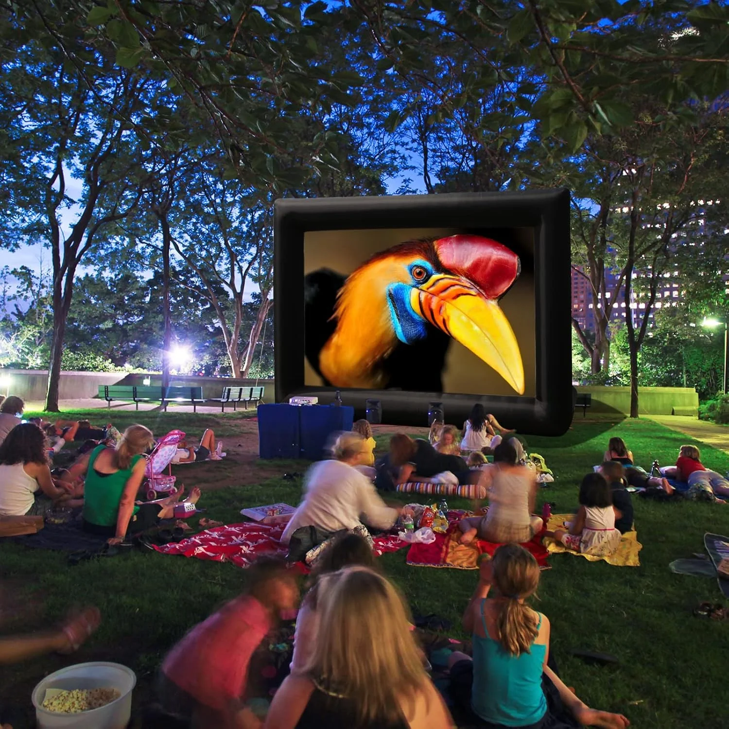 پرده نمایش بادی 4.8 متری، پرده نمایش پروژکتور داخلی و خارجی با کیف حمل برای نمایش از جلو و عقب پرده نمایش بادی 4.8 متری، پرده نمایش پروژکتور داخلی و خارجی با کیف حمل برای نمایش از جلو و عقب