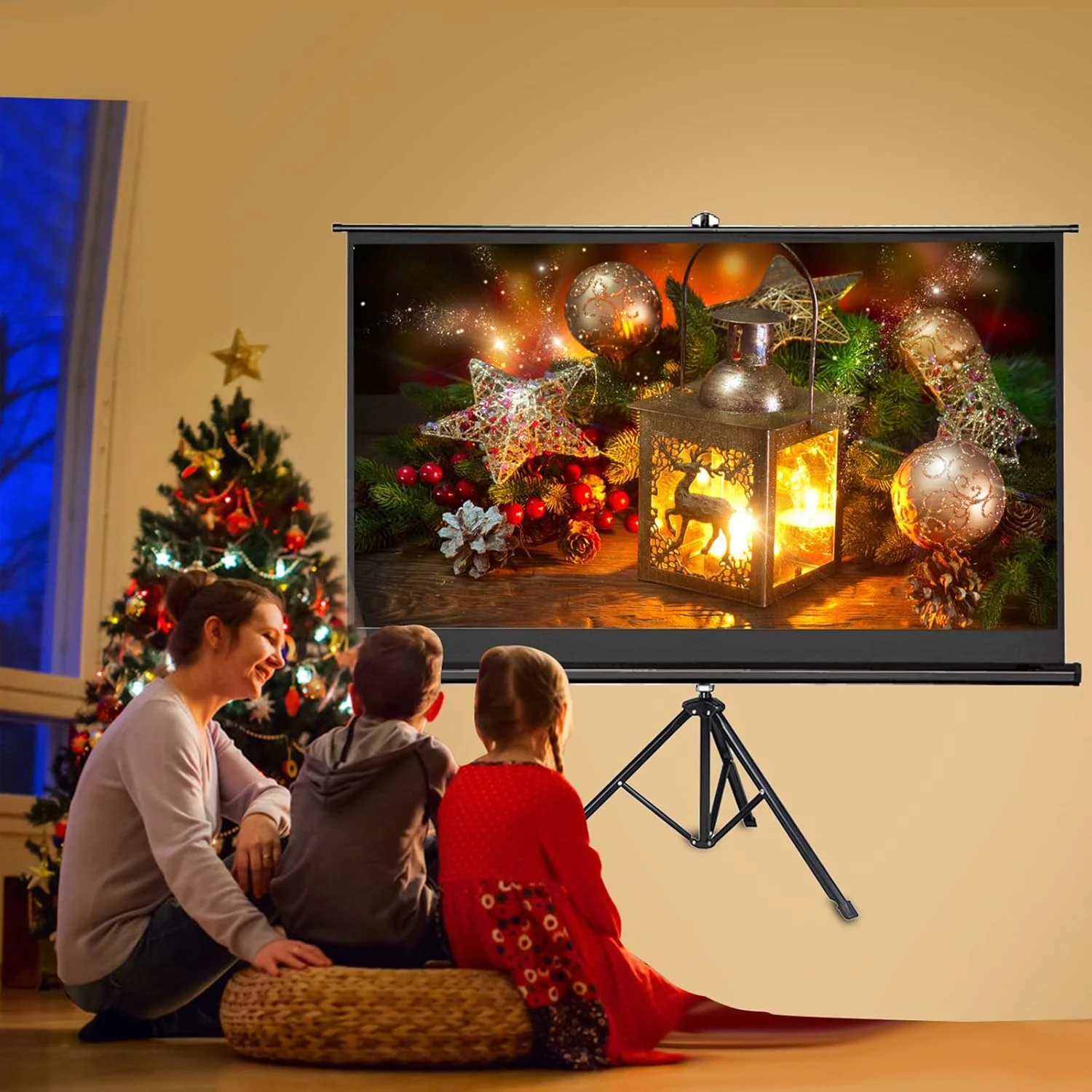 پرده نمایش پروژکتور 100 اینچی Staright با پایه سه پایه، پرده نمایش قابل حمل 16:9 4K 3D برای استفاده در منزل، دفتر، داخل و خارج از منزل پرده نمایش پروژکتور 100 اینچی Staright با پایه سه پایه، پرده نمایش قابل حمل 16:9 4K 3D برای استفاده در منزل، دفتر، داخل و خارج از منزل