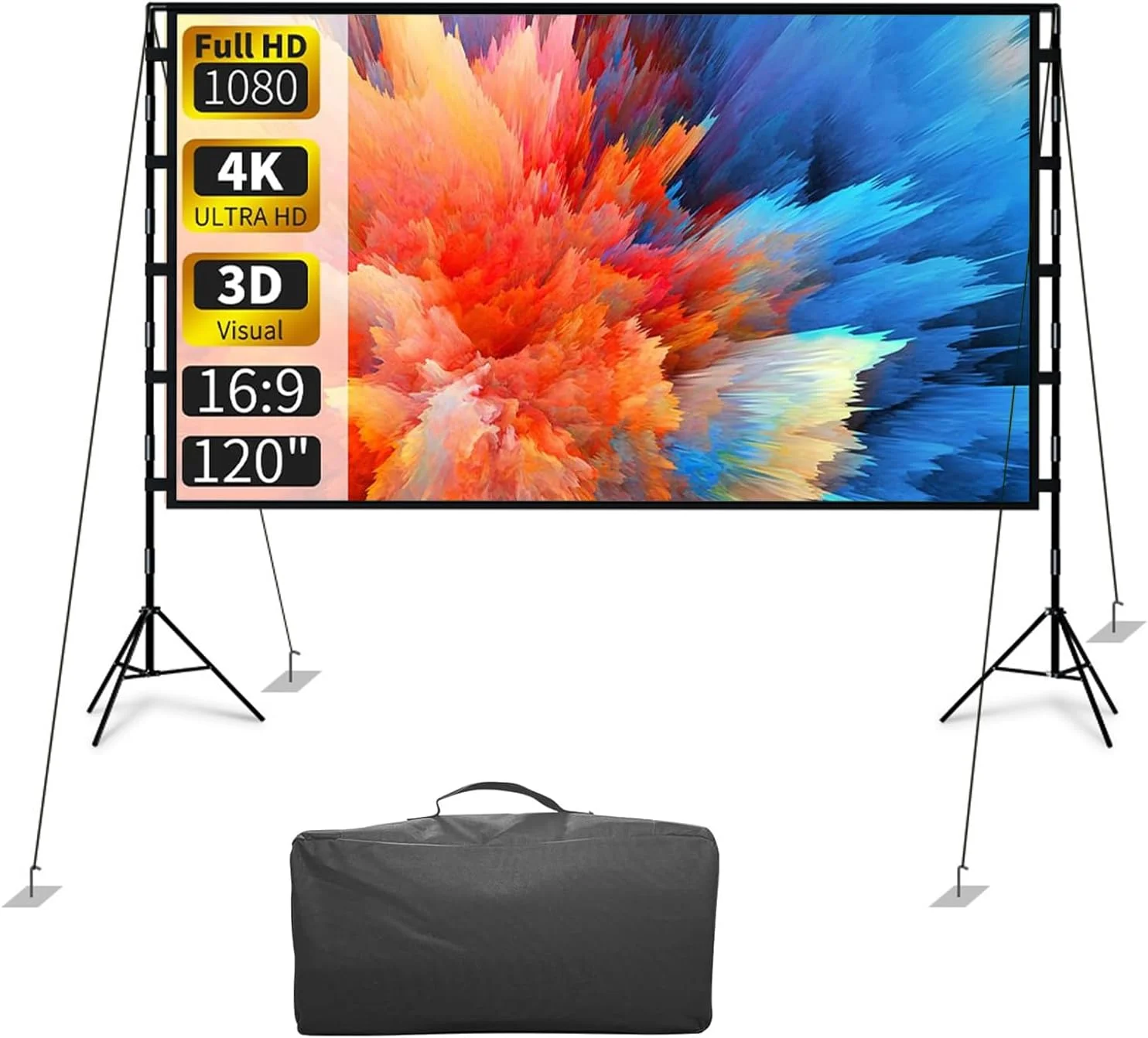 پرده نمایش پروژکتور 120 اینچی STAYOUNG - 16:9 تاشو قابل حمل، پرده نمایش پروژکتور داخلی و خارجی با پایه، برای سینمای خانگی داخلی، حیاط خلوت، مسافرت پرده نمایش پروژکتور 120 اینچی STAYOUNG - 16:9 تاشو قابل حمل، پرده نمایش پروژکتور داخلی و خارجی با پایه، برای سینمای خانگی داخلی، حیاط خلوت، مسافرت