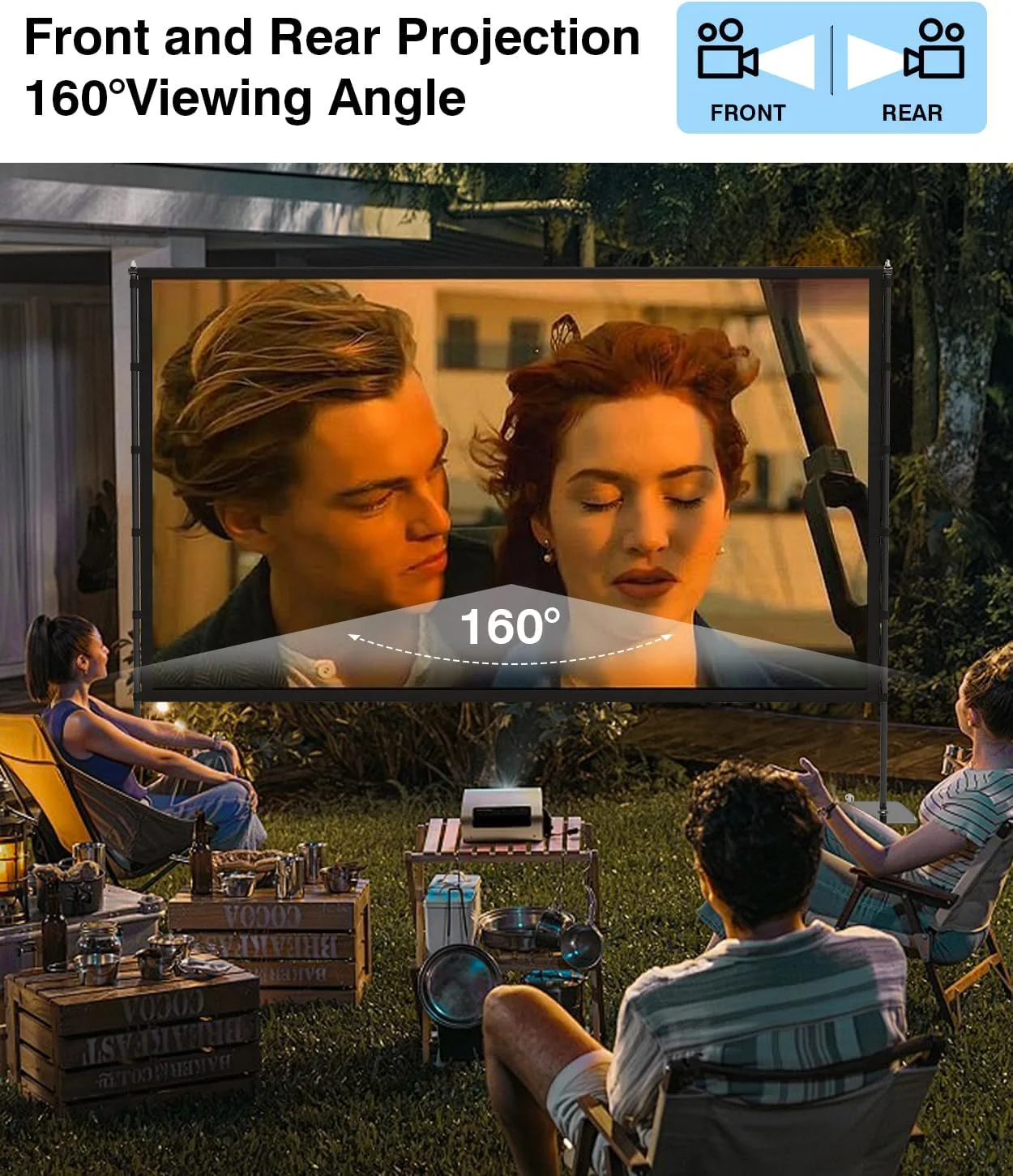 پرده نمایش پروژکتور STWUI با پایه - پرده نمایش 100 اینچی قابل حمل برای فضای باز، نسبت تصویر 16:9، کیفیت 4K HD، به همراه کیف حمل، مناسب برای لذت بردن از سینمای خانگی پرده نمایش پروژکتور STWUI با پایه - پرده نمایش 100 اینچی قابل حمل برای فضای باز، نسبت تصویر 16:9، کیفیت 4K HD، به همراه کیف حمل، مناسب برای لذت بردن از سینمای خانگی