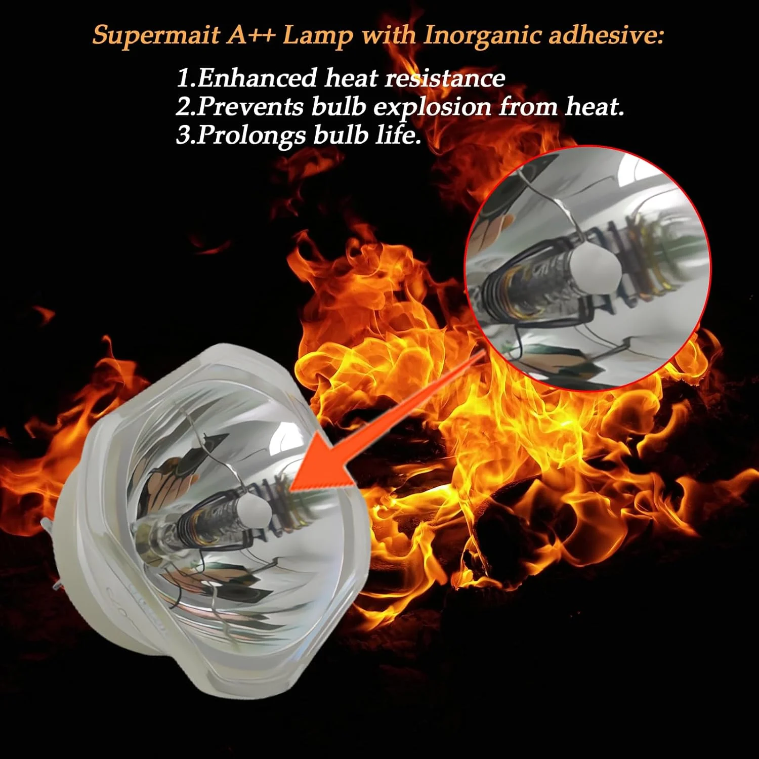 لامپ پروژکتور جایگزین با کیفیت A+ مدل BL-FU310B 5811118436-SOT همراه با محفظه سازگار با پروژکتورهای اپتما DH1017 / EH500 / X600