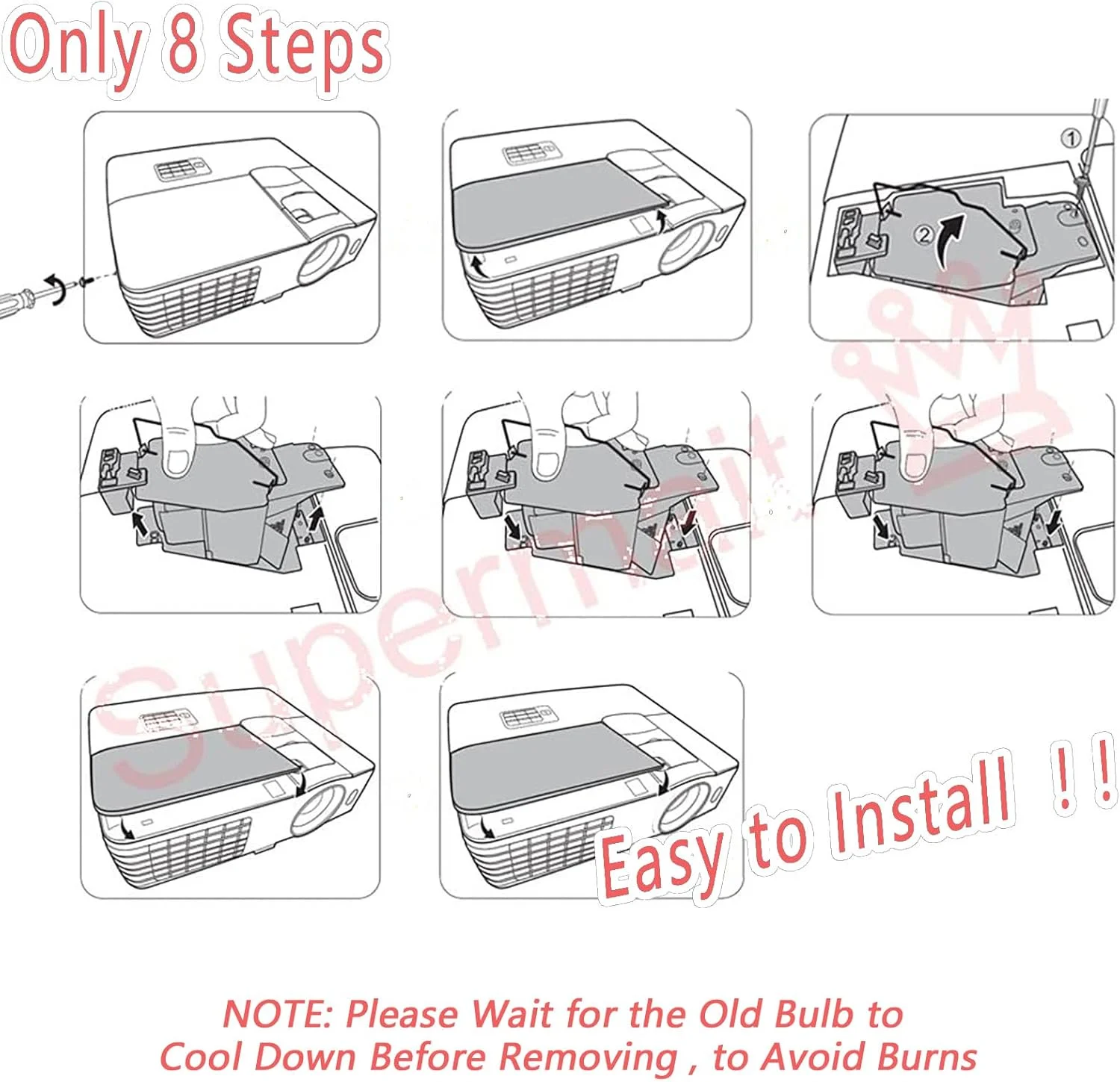لامپ پروژکتور جایگزین با کیفیت A+ سوپرمیت ET-LAV400 ETLAV400 ET LAV400 به همراه محفظه سازگار با پروژکتورهای PANASONIC PT-VW530 / VW535N / VX600 / VX605N / VZ570 / VZ575N لامپ پروژکتور جایگزین با کیفیت A+ سوپرمیت ET-LAV400 ETLAV400 ET LAV400 به همراه محفظه سازگار با پروژکتورهای PANASONIC PT-VW530 / VW535N / VX600 / VX605N / VZ570 / VZ575N