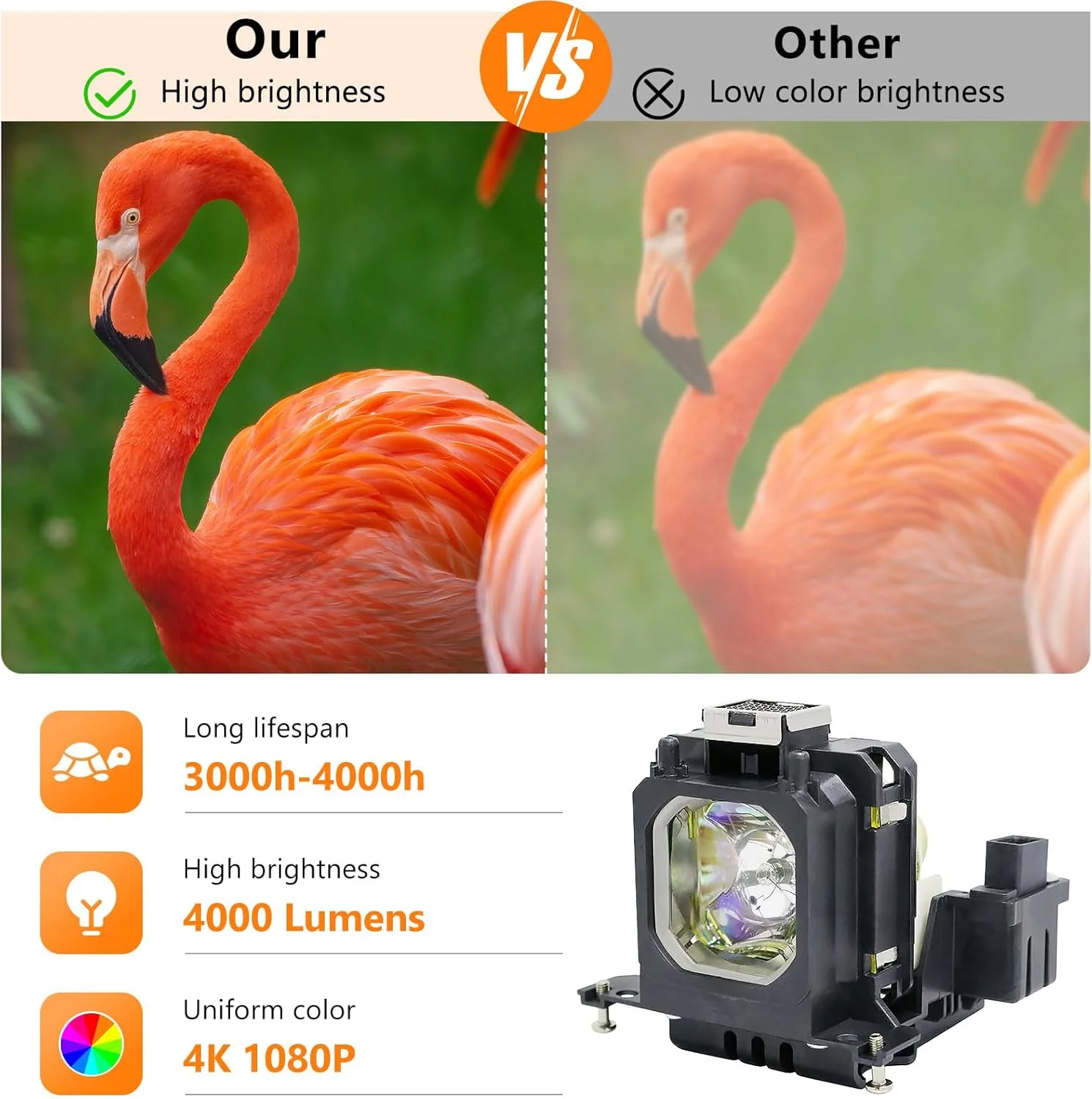 لامپ پروژکتور جایگزین با کیفیت A+ مدل POA-LMP135 610 344 5120 به همراه محفظه سازگار با پروژکتورهای SANYO PLC-XWU30 PLV-Z2000 PLV-Z700 LP-Z2000 LP-Z3000 PLV-1080HD PLV-Z3000 PLV-Z4000 PLV-Z800