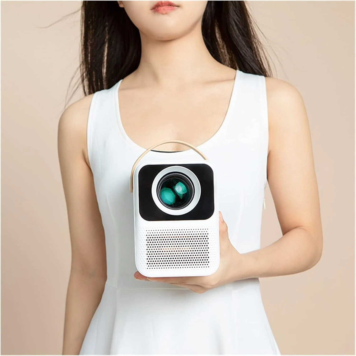 پروژکتور کوچک V1 قابل حمل عمودی LCD پروژکتور هوشمند اداری تجاری سطح بالا برای تلفن/تلویزیون (D)