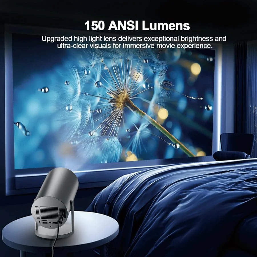 پروژکتور بازی ایربات PJ168 EU - با کیفیت 1080P/4K، دارای وایفای 6، روشنایی 150 انسی لومن، اندروید 11، قابلیت چرخش 360 درجه، پروژکتور قابل حمل و سبک پروژکتور بازی ایربات PJ168 EU - با کیفیت 1080P/4K، دارای وایفای 6، روشنایی 150 انسی لومن، اندروید 11، قابلیت چرخش 360 درجه، پروژکتور قابل حمل و سبک