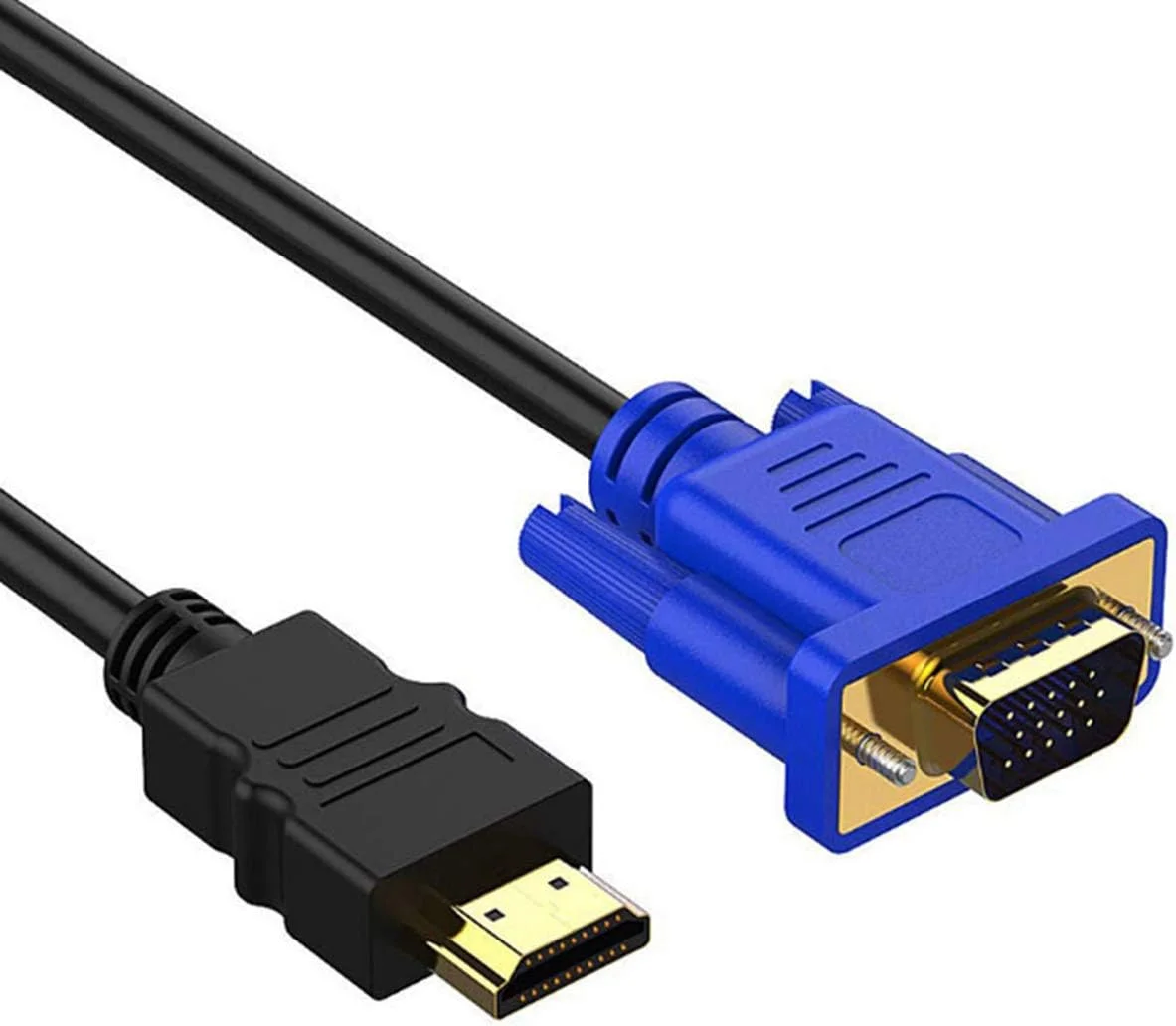 کابل تبدیل HDMI به VGA با کیفیت 1080P و طول 1.5 متر، آداپتور صدا و تصویر