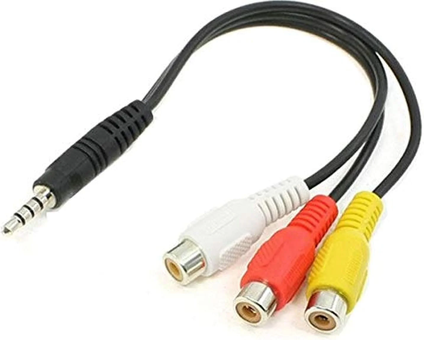 آداپتور کابل نر 3.5 میلی متری به 3 فیش مادگی RCA برای تلویزیون های LCD و HDTV
