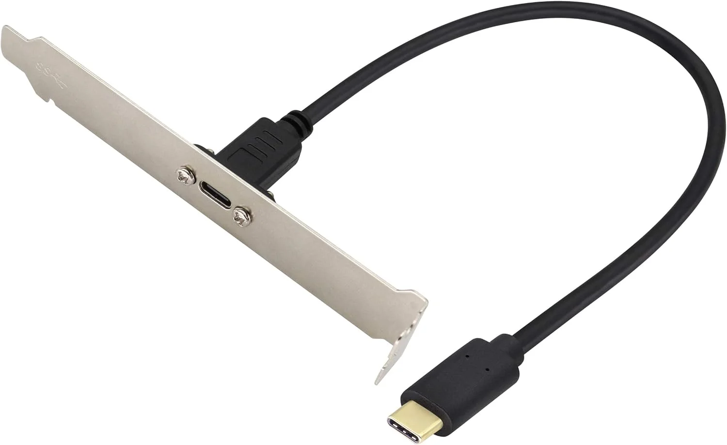 کابل آداپتور نصب پنل USB Type C 3.1 AAOTOKK، کابل پیچ نصب پنل USB-C 3.1 Gen2 10Gbps نر به ماده USB C، پشتیبانی از شارژ، داده، صدا، کابل ویدئو برای لپ تاپ، تبلت، تلفن همراه (0.3M/1ft)