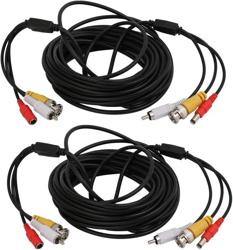 اکسیت کابل برق و تصویر 10 متری BNC+RCA+DC برای دوربین مداربسته، 2 عدد