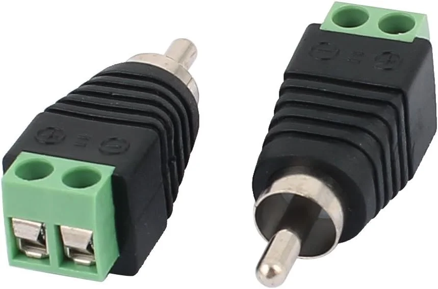 Aexit 100 عدد ترمینال پیچی کواکسیال Cat5 Cat6 به کانکتور جک نری RCA صوتی و تصویری