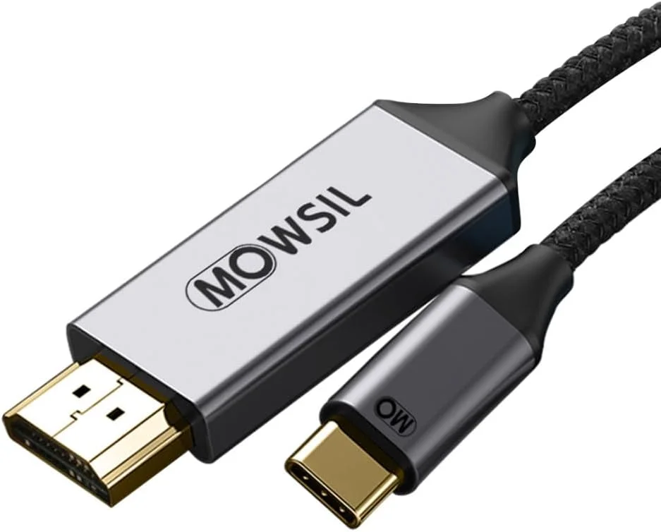 کابل تبدیل USB-C به HDMI موسیل 2 متری، USB 3.1 Type-C به HDMI 4K@60Hz، کابل بافته شده، آلیاژ آلومینیوم، انتقال پرسرعت ویدئو و صدا، سازگار با مک بوک، آیپد پرو، لپ تاپ، پروژکتور، مانیتور کابل تبدیل USB-C به HDMI موسیل 2 متری، USB 3.1 Type-C به HDMI 4K@60Hz، کابل بافته شده، آلیاژ آلومینیوم، انتقال پرسرعت ویدئو و صدا، سازگار با مک بوک، آیپد پرو، لپ تاپ، پروژکتور، مانیتور