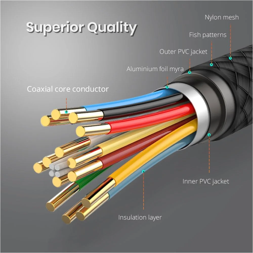 کابل تبدیل USB-C به HDMI موسیل 2 متری، USB 3.1 Type-C به HDMI 4K@60Hz، کابل بافته شده، آلیاژ آلومینیوم، انتقال پرسرعت ویدئو و صدا، سازگار با مک بوک، آیپد پرو، لپ تاپ، پروژکتور، مانیتور کابل تبدیل USB-C به HDMI موسیل 2 متری، USB 3.1 Type-C به HDMI 4K@60Hz، کابل بافته شده، آلیاژ آلومینیوم، انتقال پرسرعت ویدئو و صدا، سازگار با مک بوک، آیپد پرو، لپ تاپ، پروژکتور، مانیتور