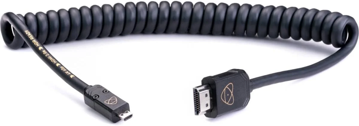 کابل HDMI به میکرو HDMI Atomos Atom 4 K60 °C2 با کانکتور Cast، طول 40 سانتی متر (قابل افزایش تا 80 سانتی متر) - مشکی