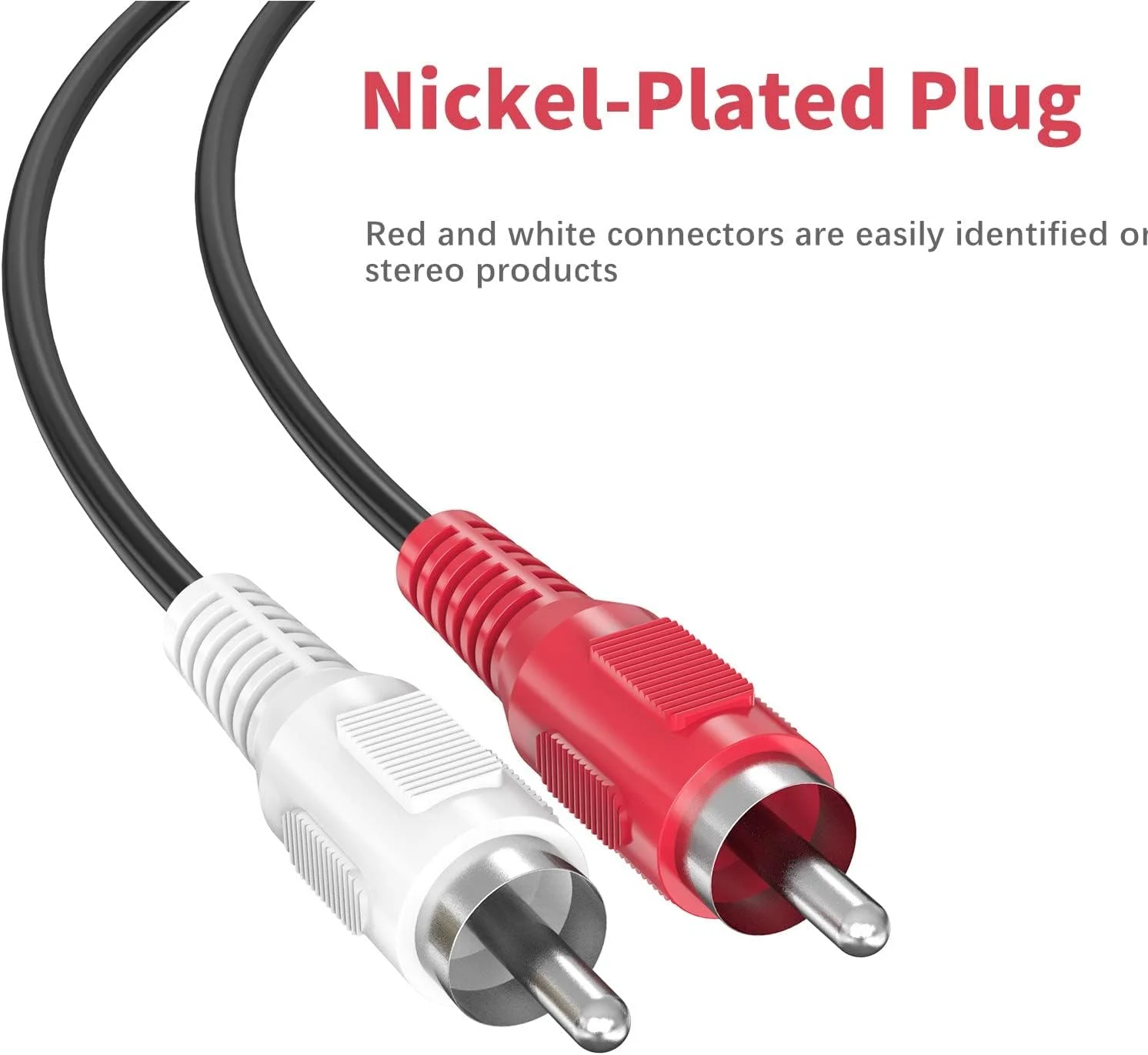 بالون صوتی، بسته 2 عددی استریو RCA به استریو RCA توسعه دهنده صدا از طریق کابل Cat5 / Cat6 تبدیل 2 RCA به کابل استریو RJ45