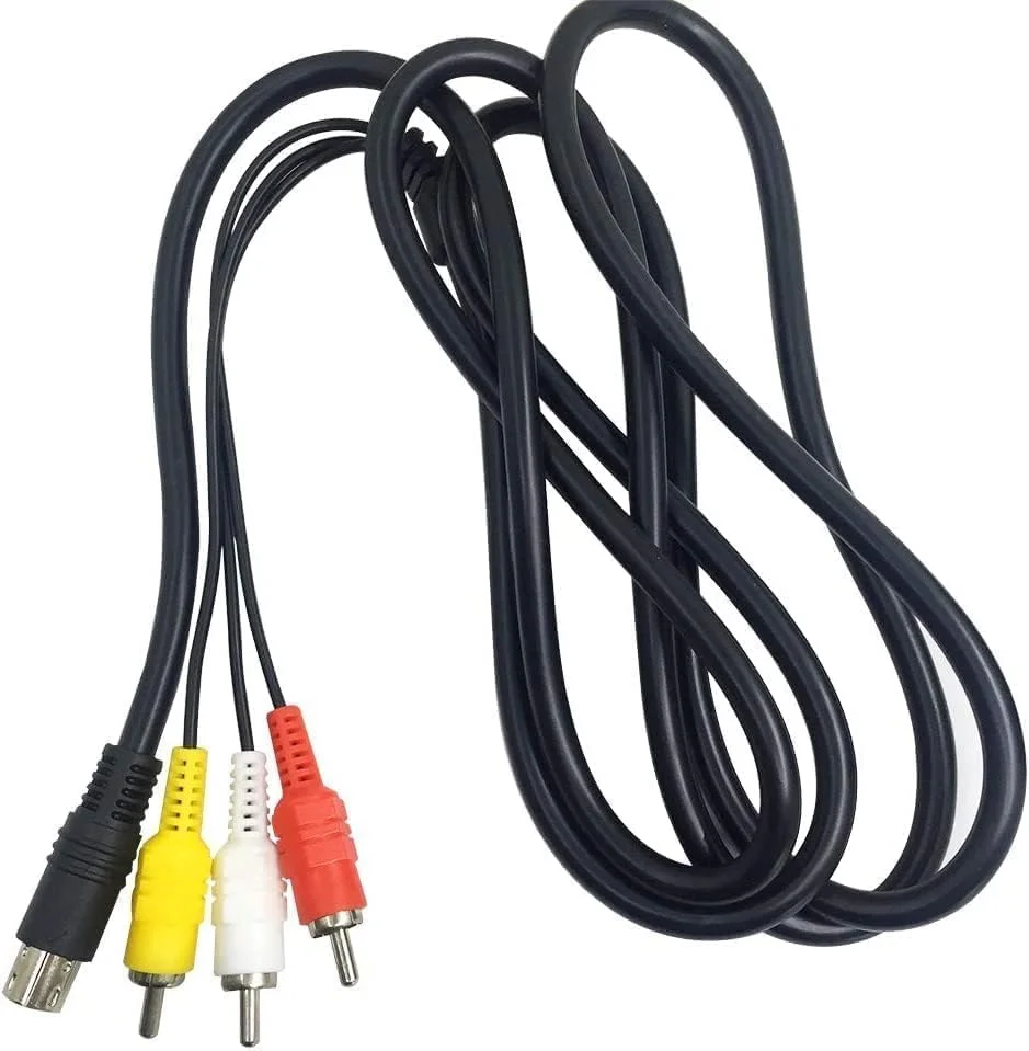 کابل صوتی و تصویری برای سگا مگا درایو جنسیس 2 و 3 مدل 1631 و 1461 نومد یا پورت 9 پین به تلویزیون پروژکتور پورت های صدای ویدیویی کامپوزیت توسط Ngeer