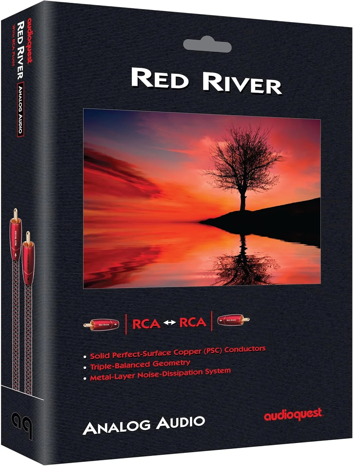 کابل صوتی 0.5 متری AudioQuest Red River RCA مشکی - کابل صوتی (RCA, RCA, 0.5 متر, مشکی)